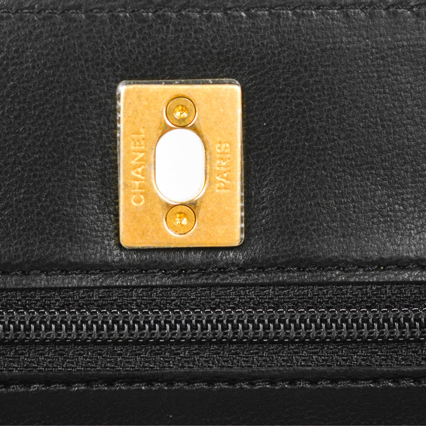 Chanel Quilted Pearl Crush Wallet on Chain WOC Black Lambskin Aged Gold Hardware