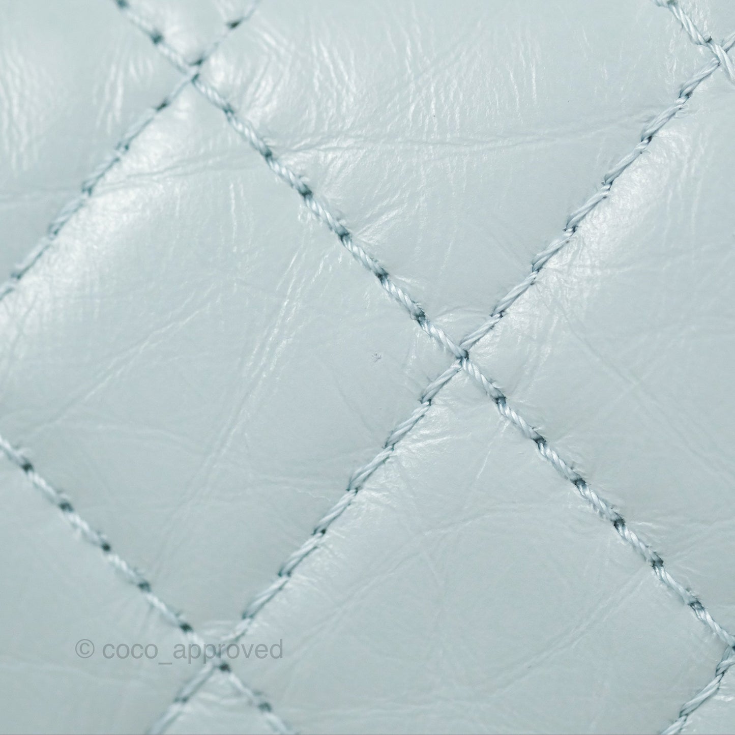 Chanel Reissue 226 Quilted Light Blue Aged Calfskin Gold Hardware