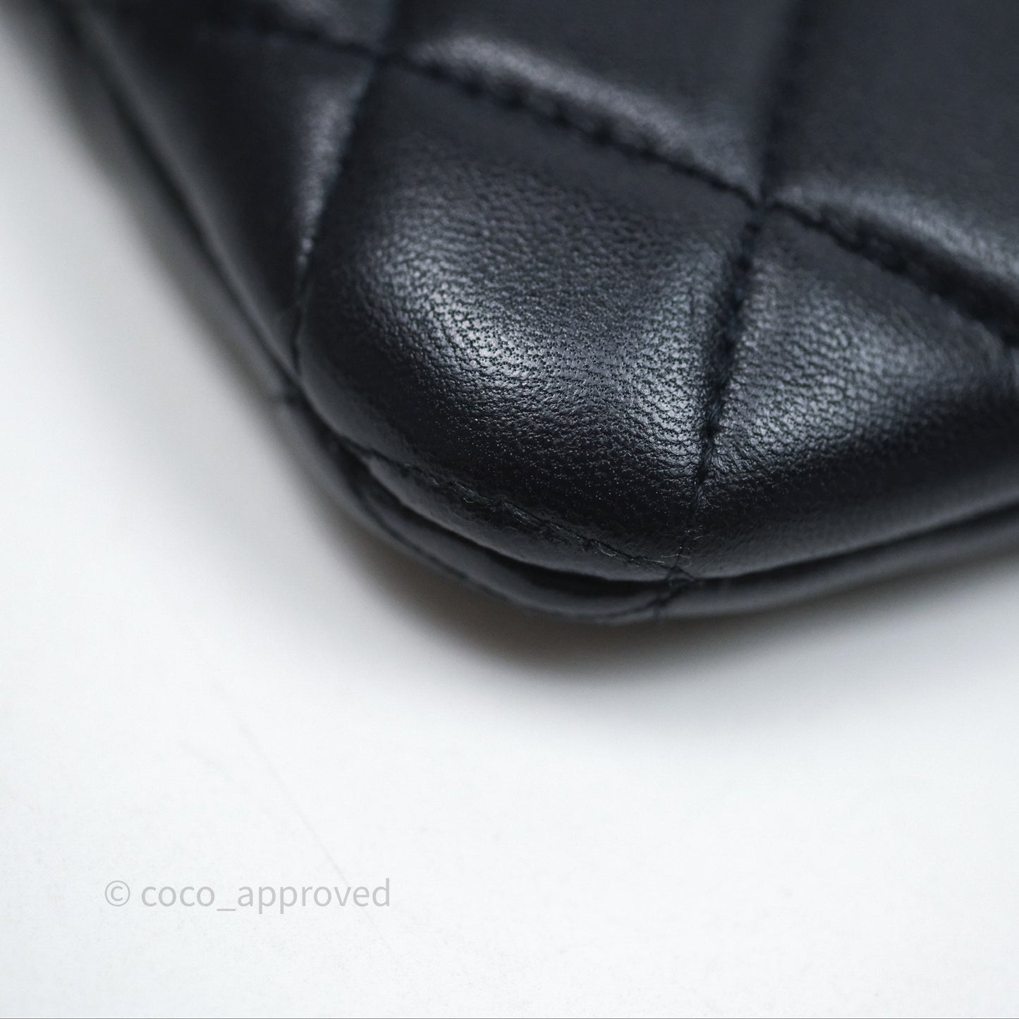 Chanel Medium O Case Boy Navy Lambskin Gold Hardware