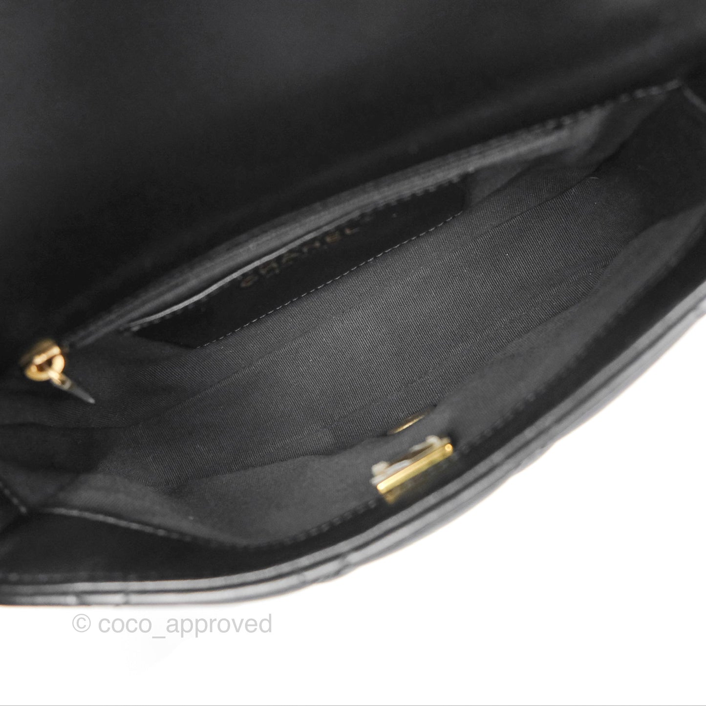 Chanel Small Funky Town Black Lambskin Aged Gold Hardware