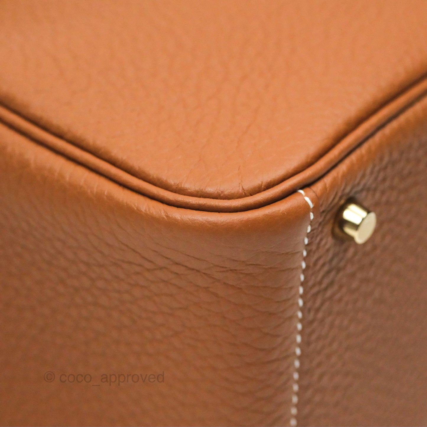 Hermès Mini Lindy 20 Gold Clemence Gold Hardware