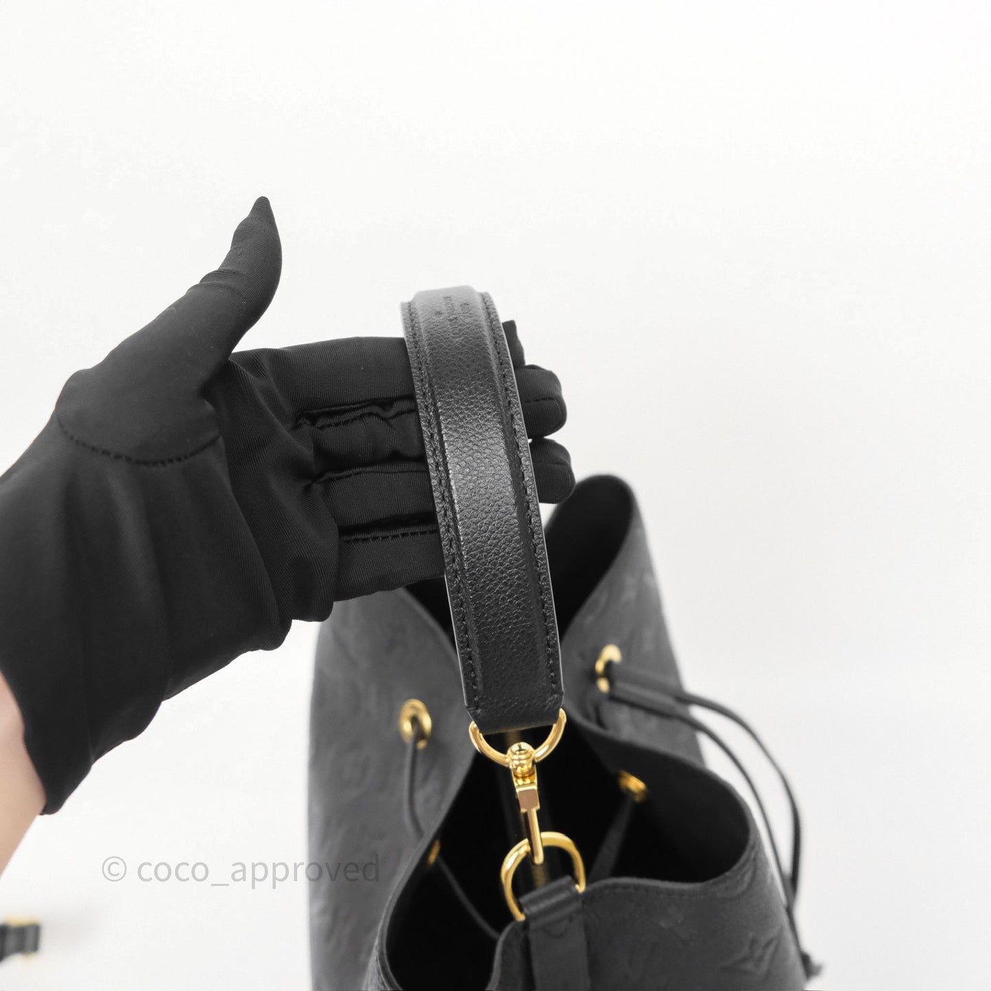 Louis Vuitton NeoNoe MM Monogram Empreinte Leather Black