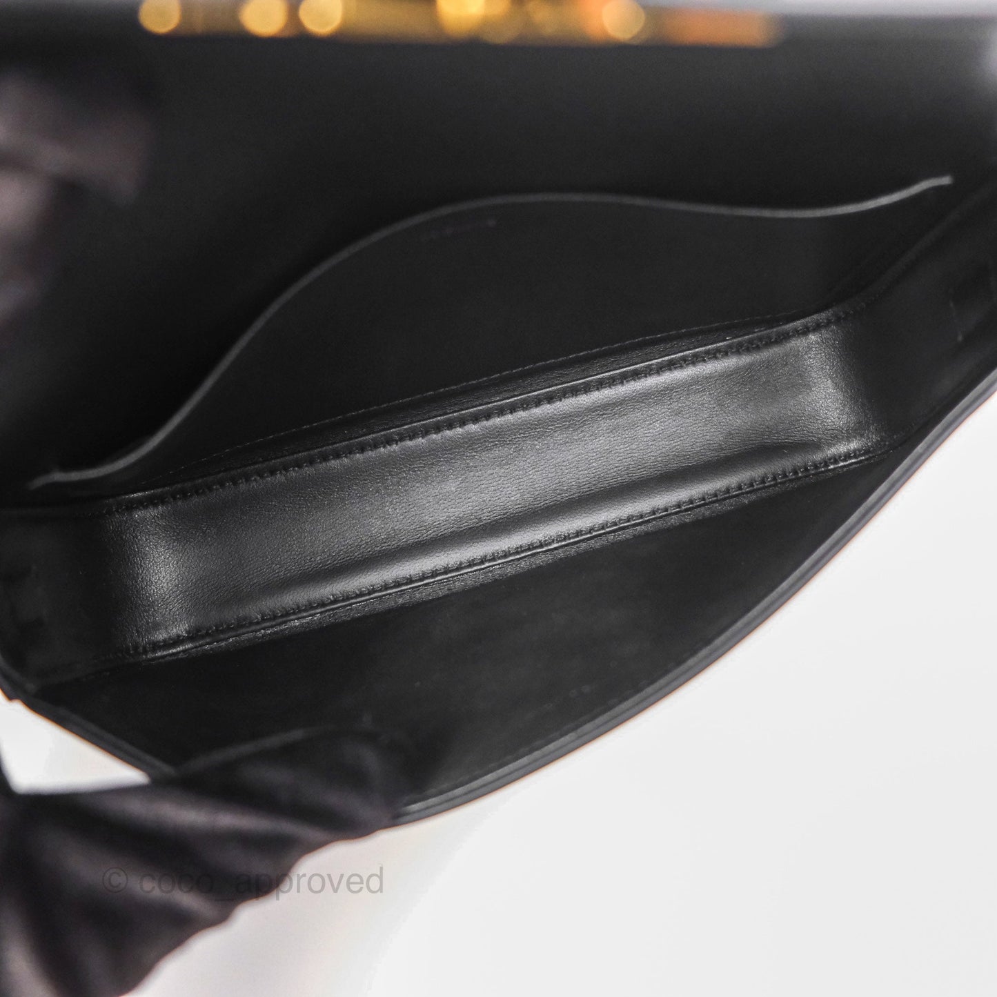 Celine Triomphe Shoulder Bag Black Calfskin