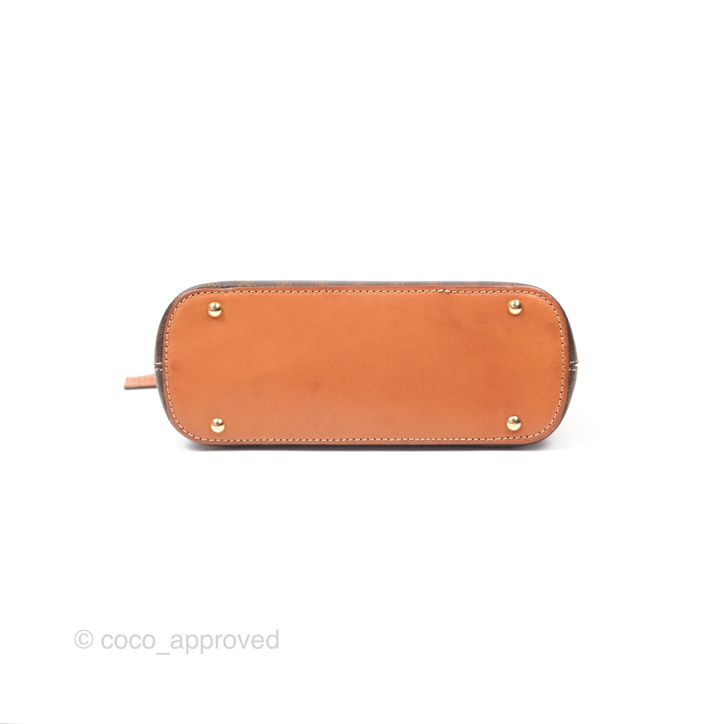 Celine Vintage Macadam Top Handle Bag Tan Brown