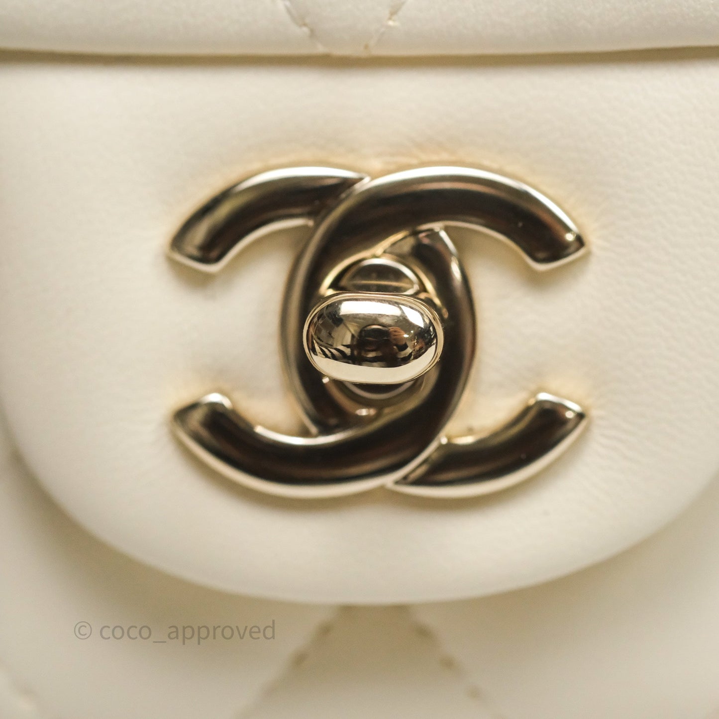 Chanel Mini Rectangular Flap Quilted Black White Lambskin Gold Hardware