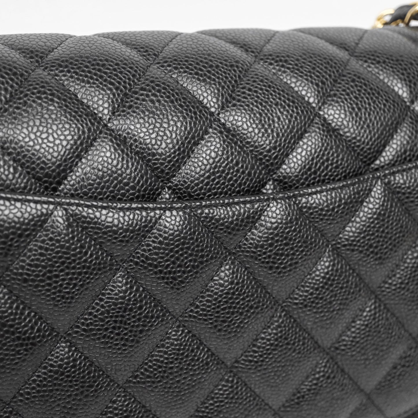 Chanel Jumbo Double Flap Black Caviar Gold Hardware⁣⁣