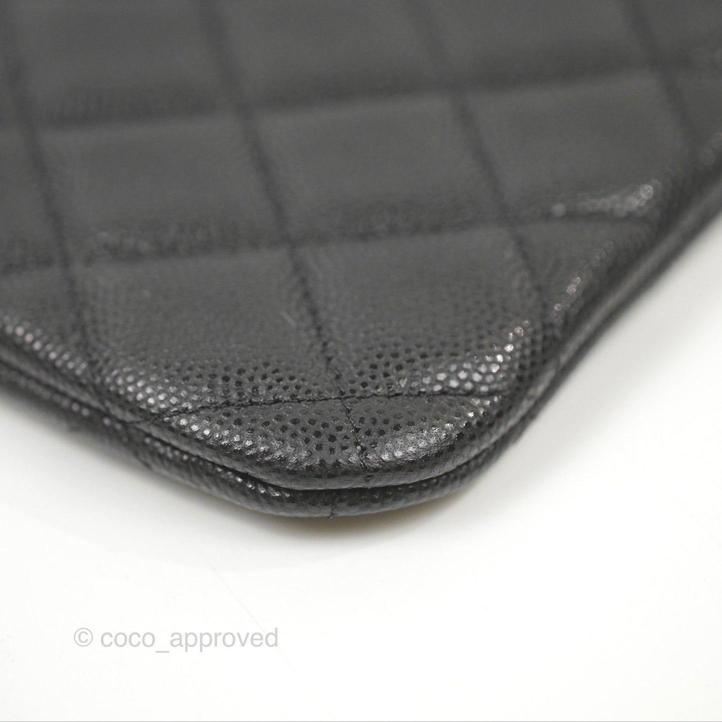 Chanel Quilted Mini O Case Black Caviar Gold Hardware