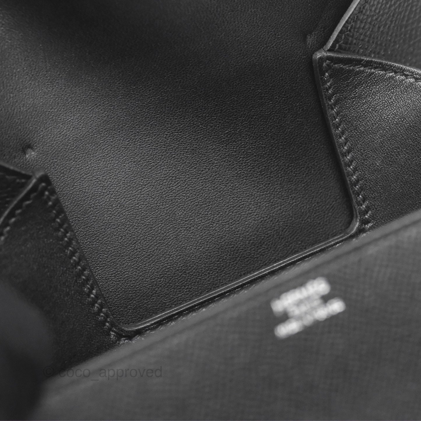 Hermès Della Cavalleria Mini Bag Noir 89 Epsom Palladium Hardware