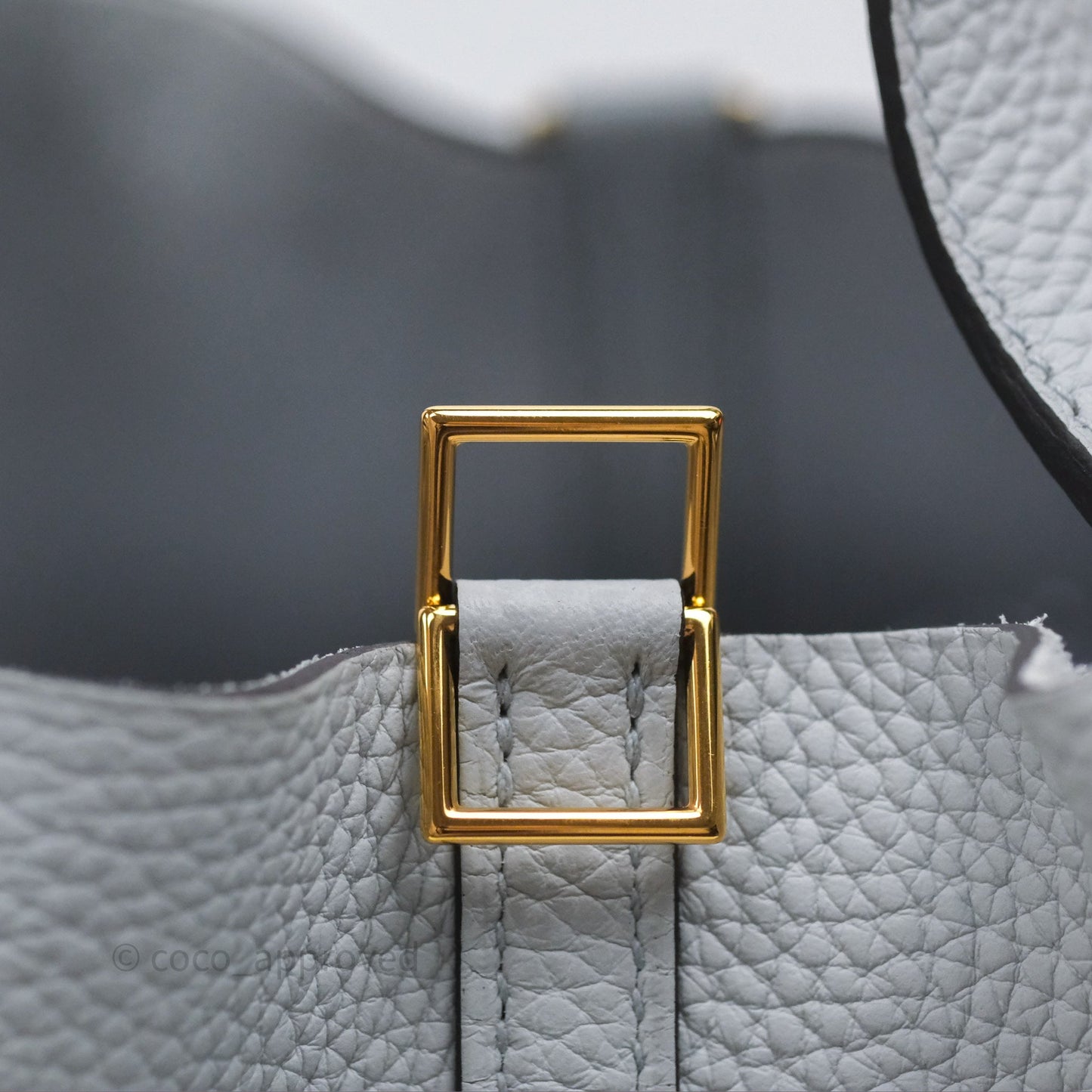 Hermès Picotin Lock 22 Bleu Pale 08 Clemence Gold Hardware