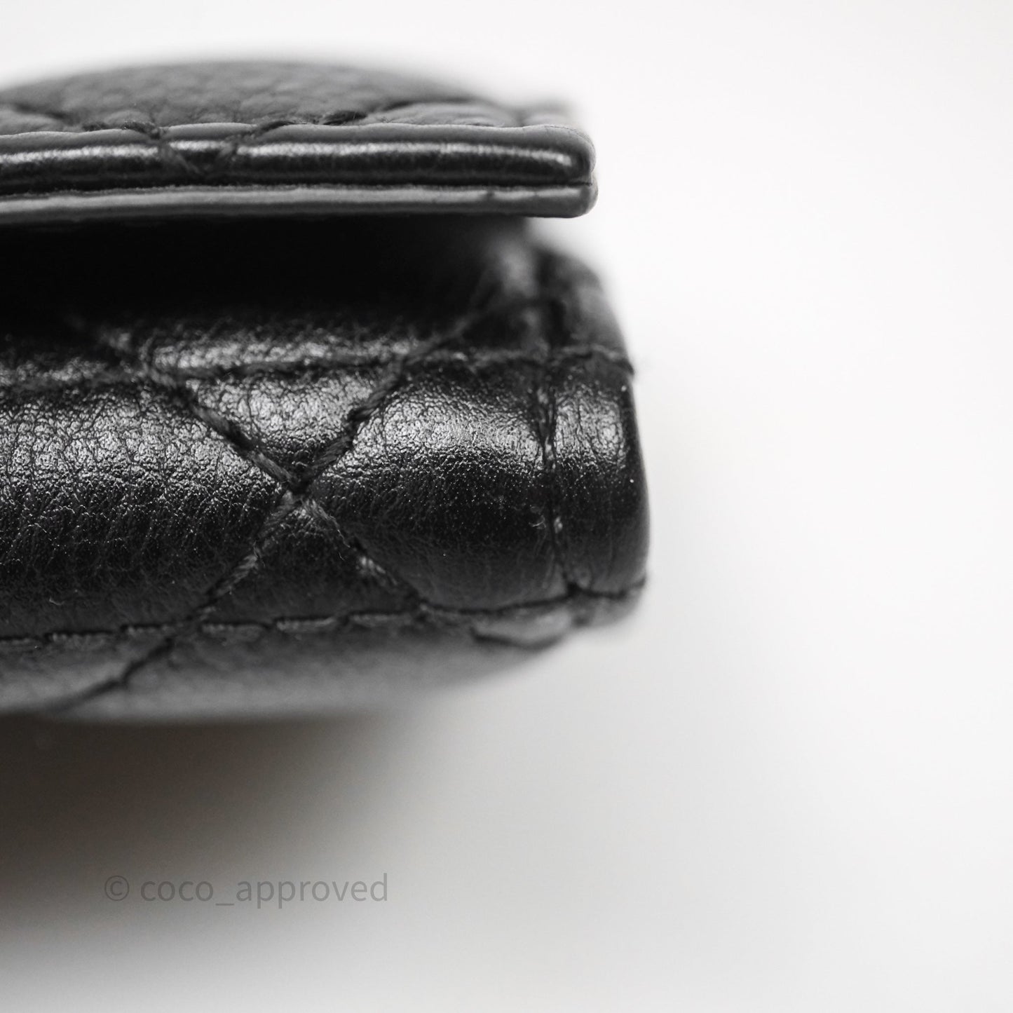 Dior Caro Glycine Wallet Black Supple Cannage Calfskin Gold Hardware