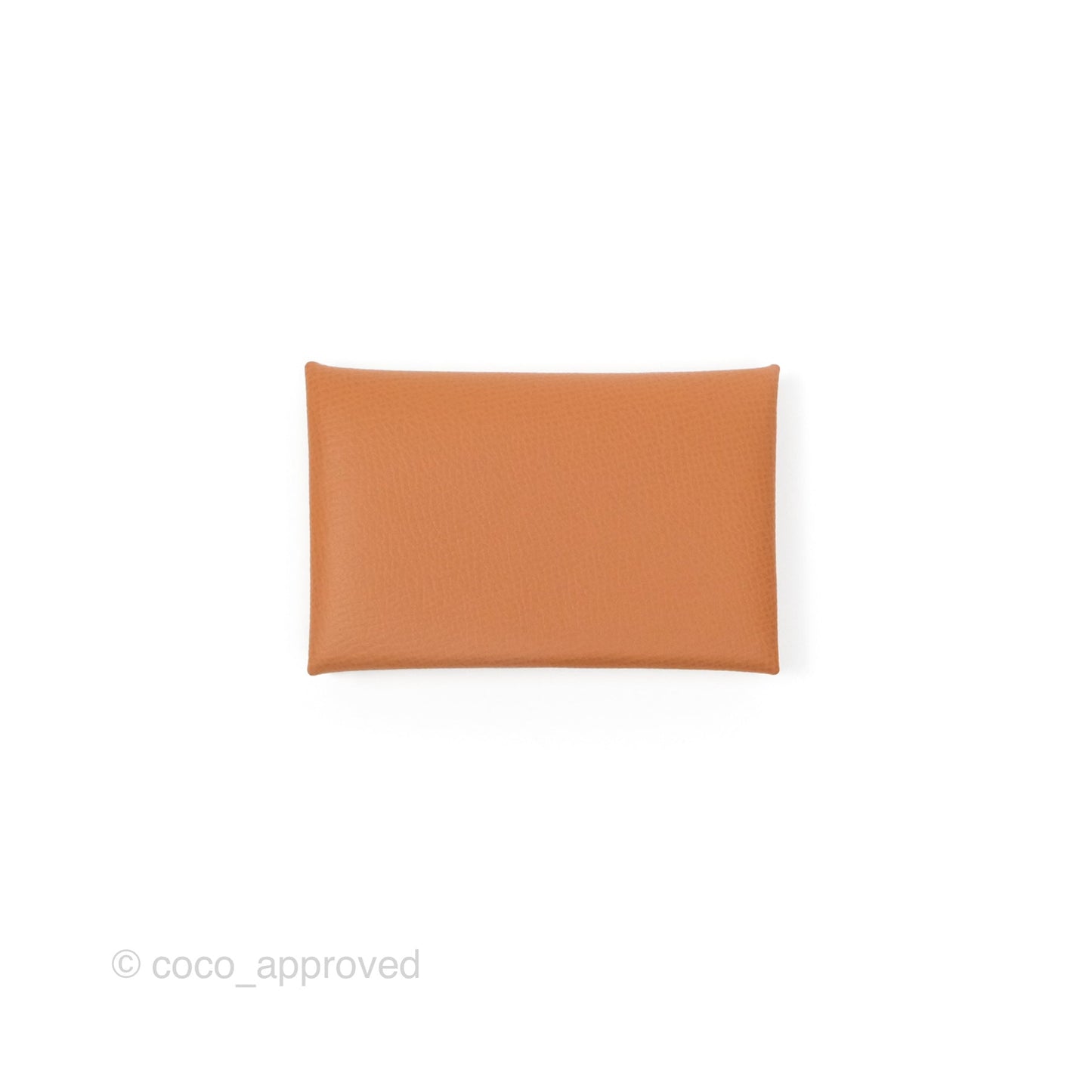 Hermès Calvi Card Holder Gold Epsom