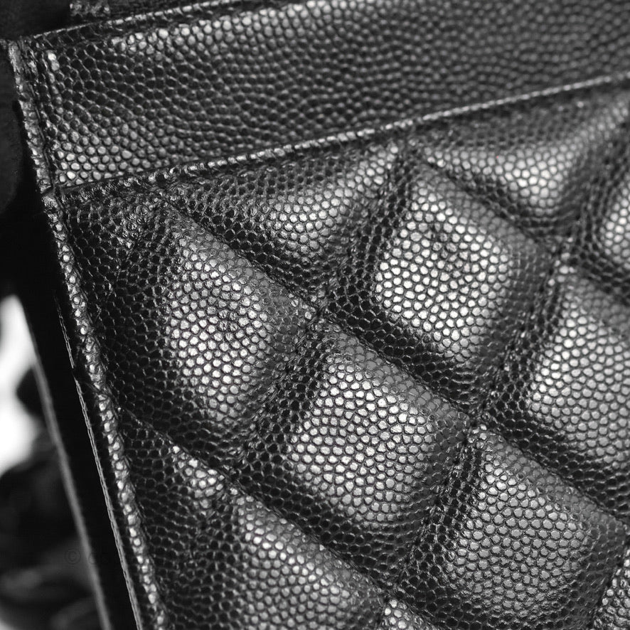Chanel Quilted So Black Wallet on Chain WOC Caviar Incognito Hardware