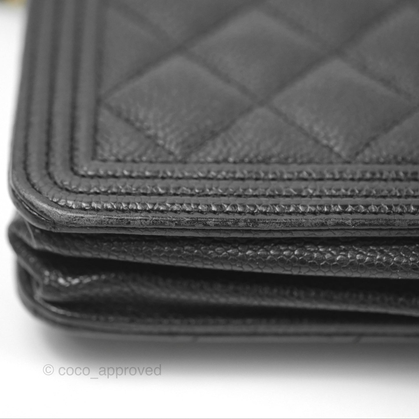 Chanel Boy Wallet on Chain WOC Black Caviar Gold Hardware