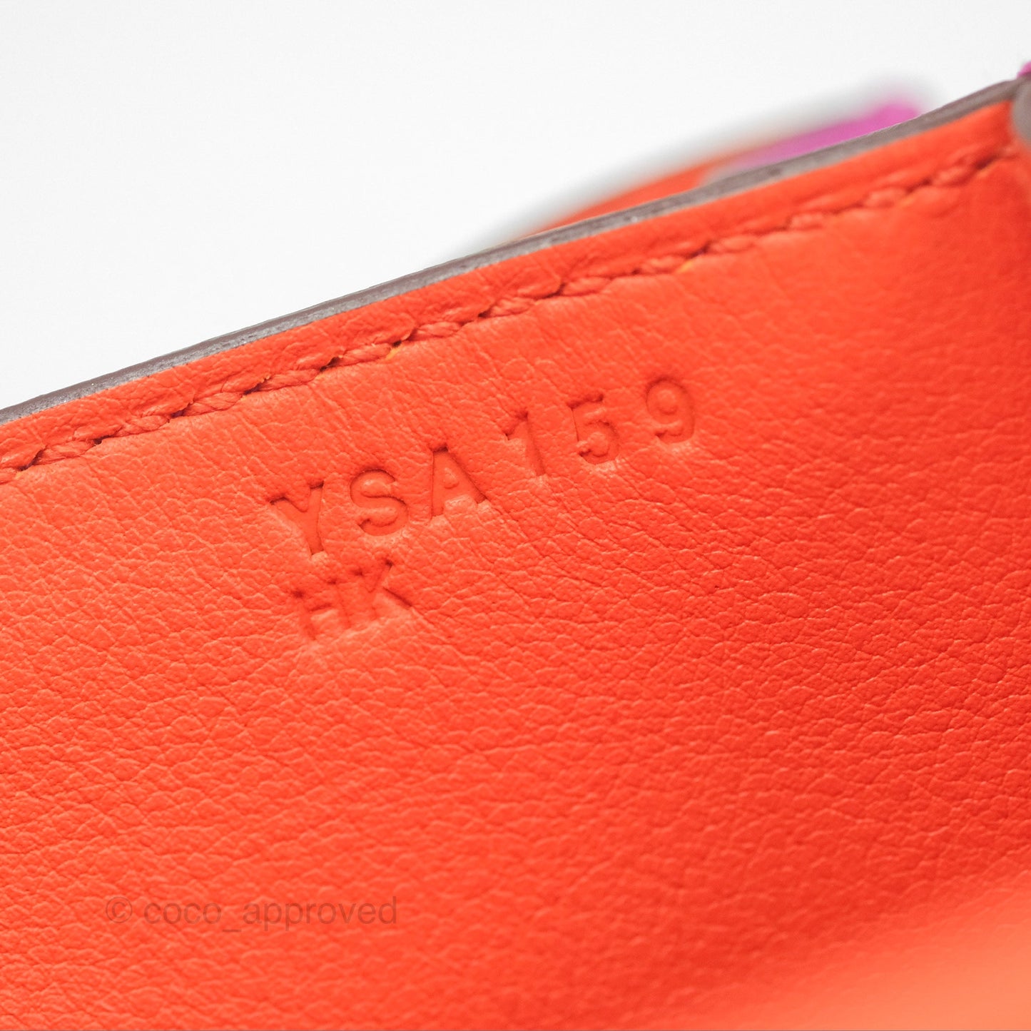 Hermès Constance Mini 18 Swift Magnolia/Orange Palladium Hardware
