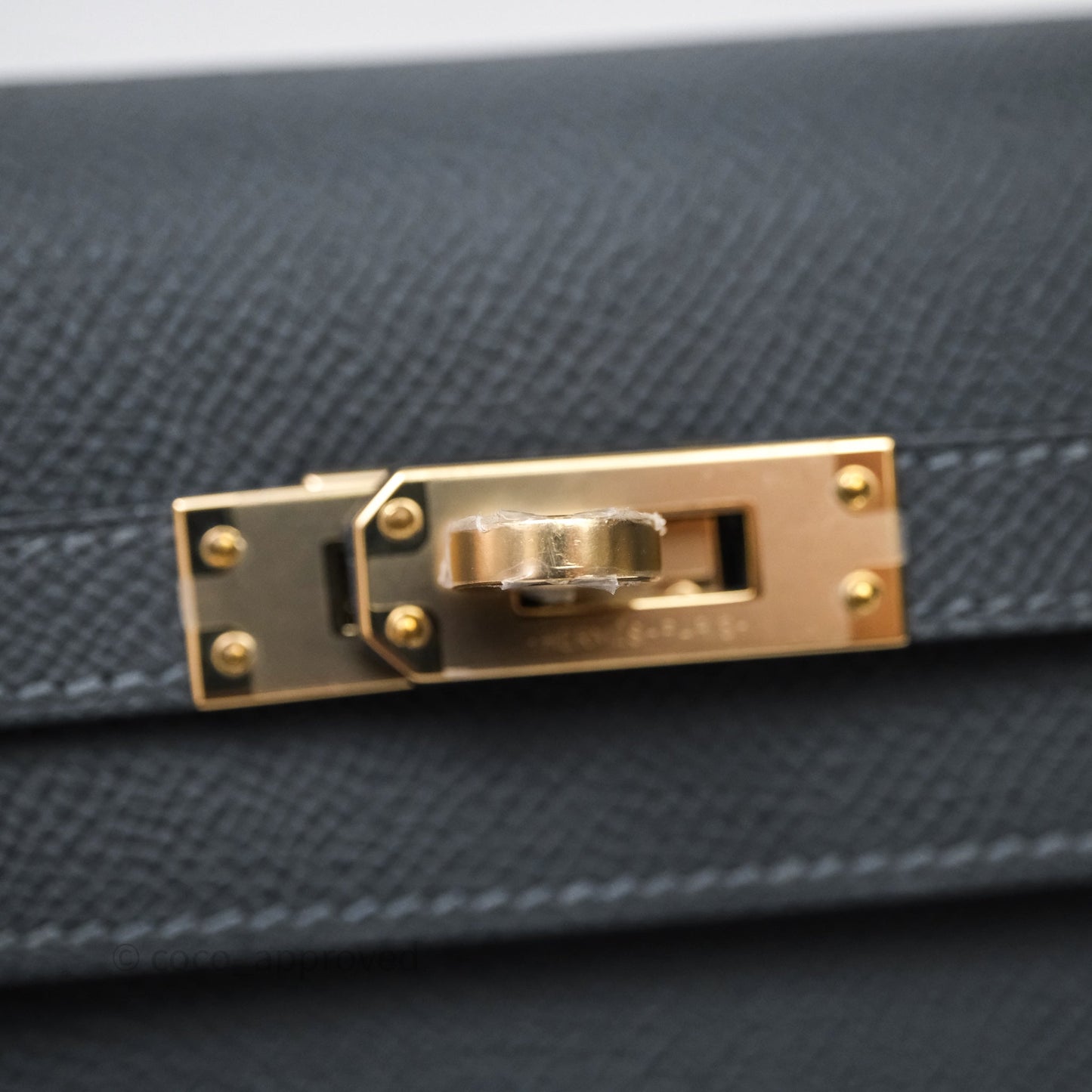 Hermès Kelly 25 Gris Meyer 0L Epsom Light Gold Hardware