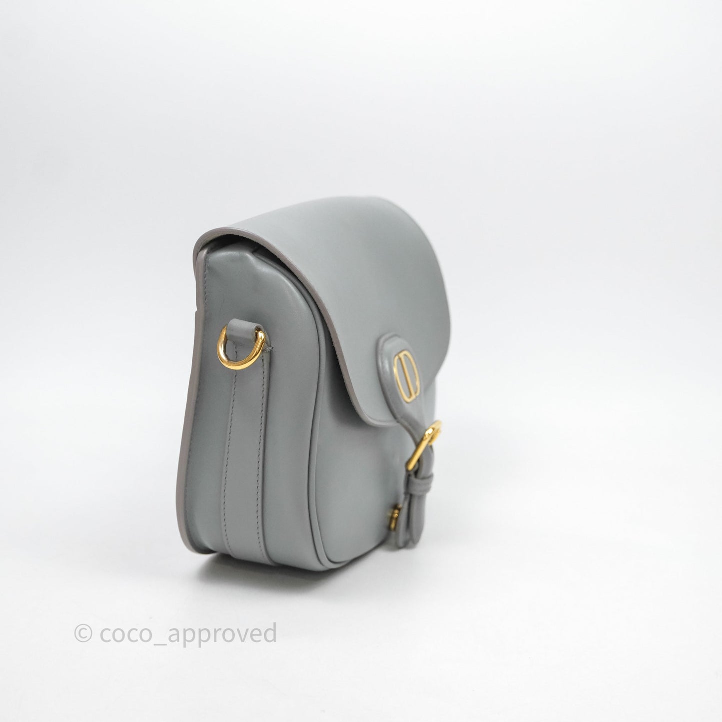 Christian Dior Medium Bobby Flap Grey Box Calfskin