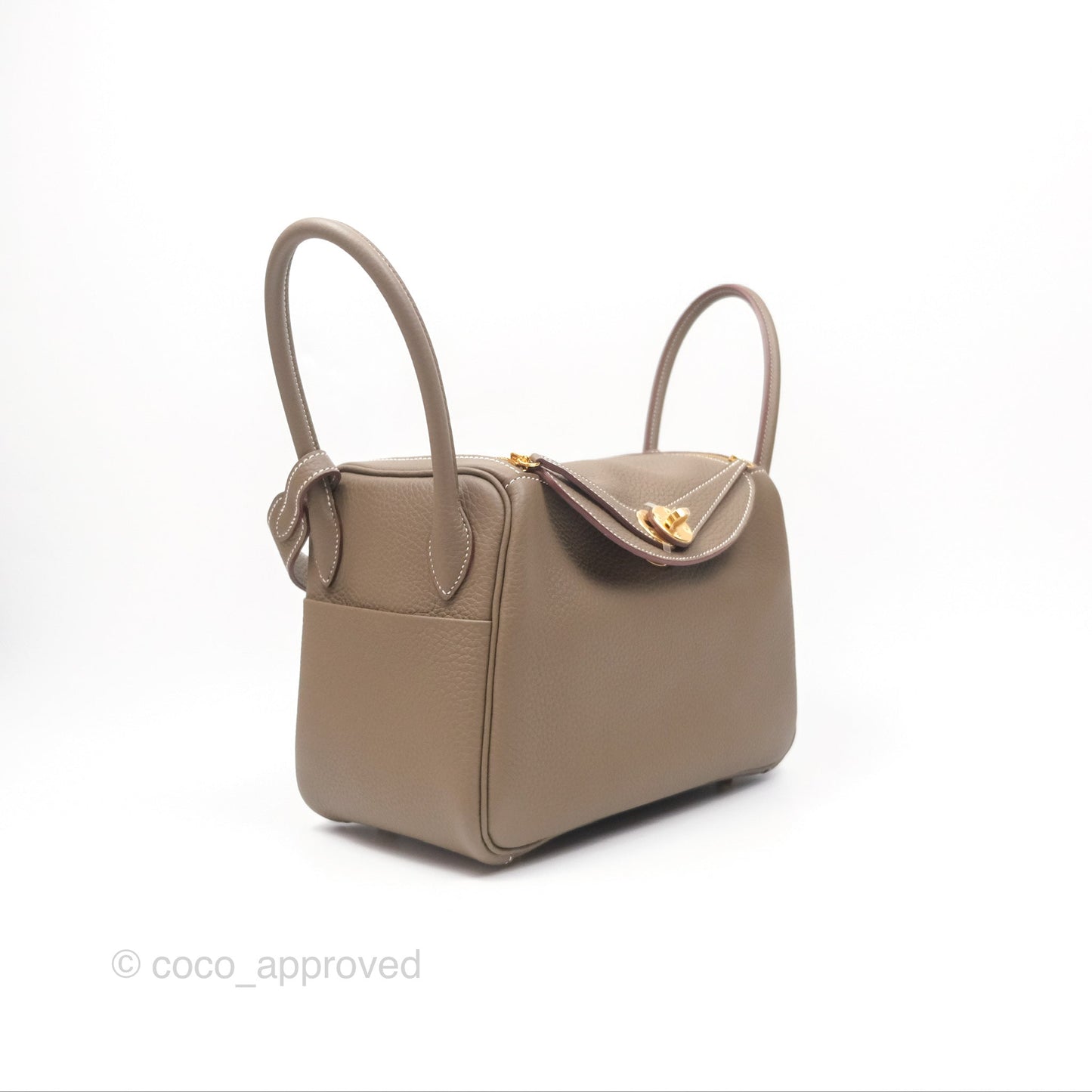 Hermès Lindy 26 Etoupe Clemence Gold Hardware