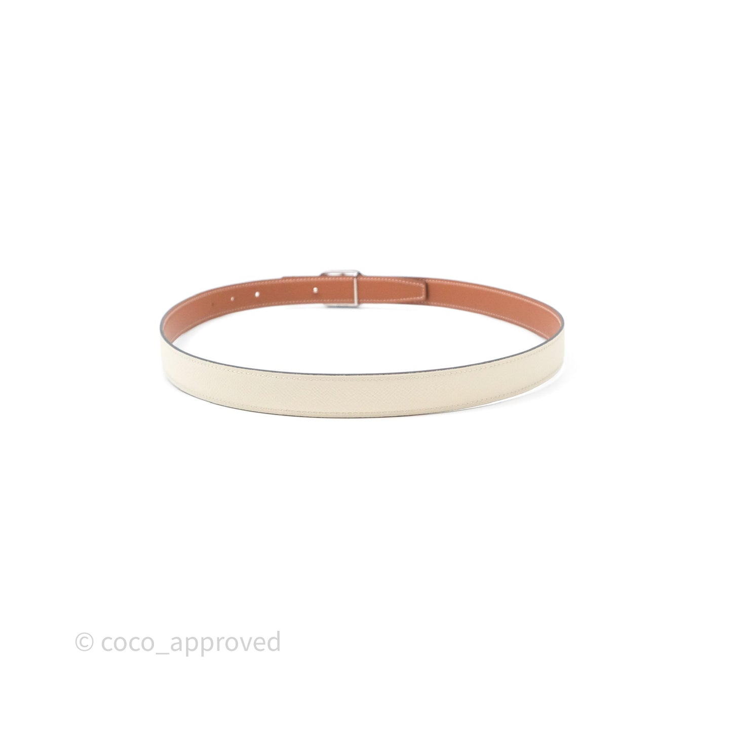 Hermès Clou De Selle Belt Buckle & Reversible Strap Gold/ Nata Palladium Hardware