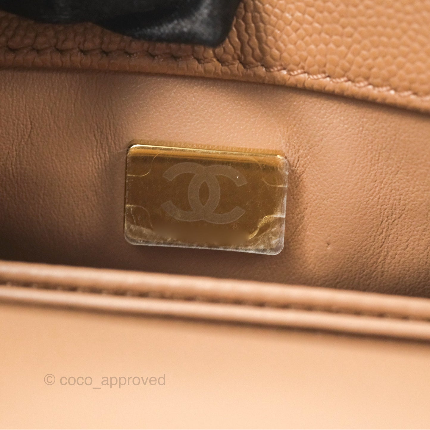 Chanel Mini Coco Handle Dark Beige Caviar Gold Hardware
