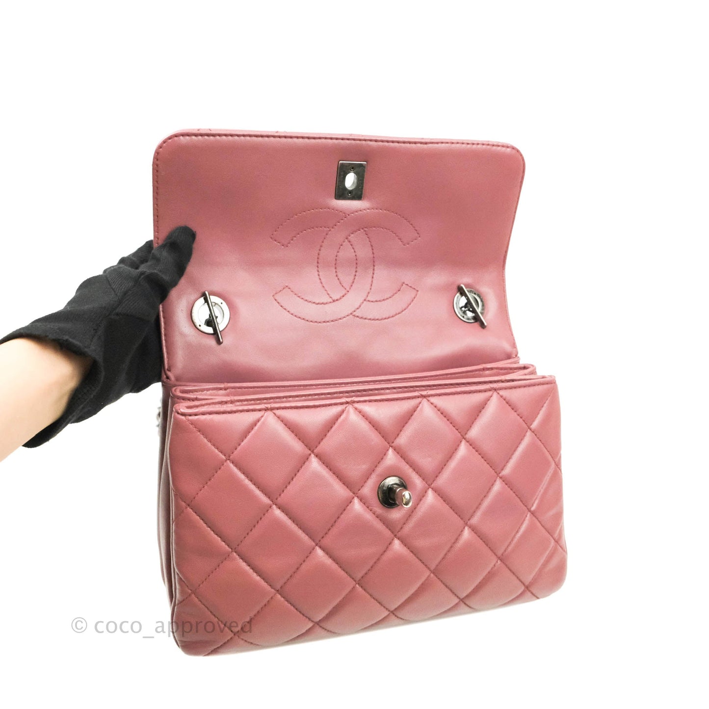 Chanel Trendy CC Small Mauve Pink Lambskin Ruthenium Hardware