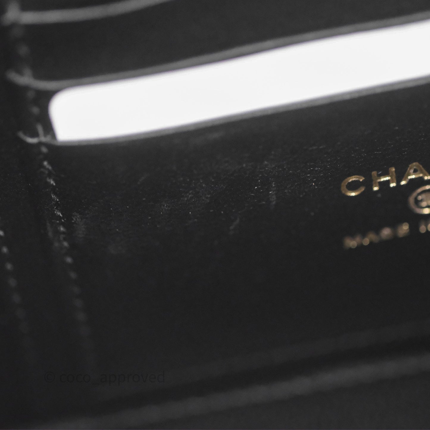 Chanel Vanity with COCO Heart Chain Black Lambskin Aged Gold Hardware