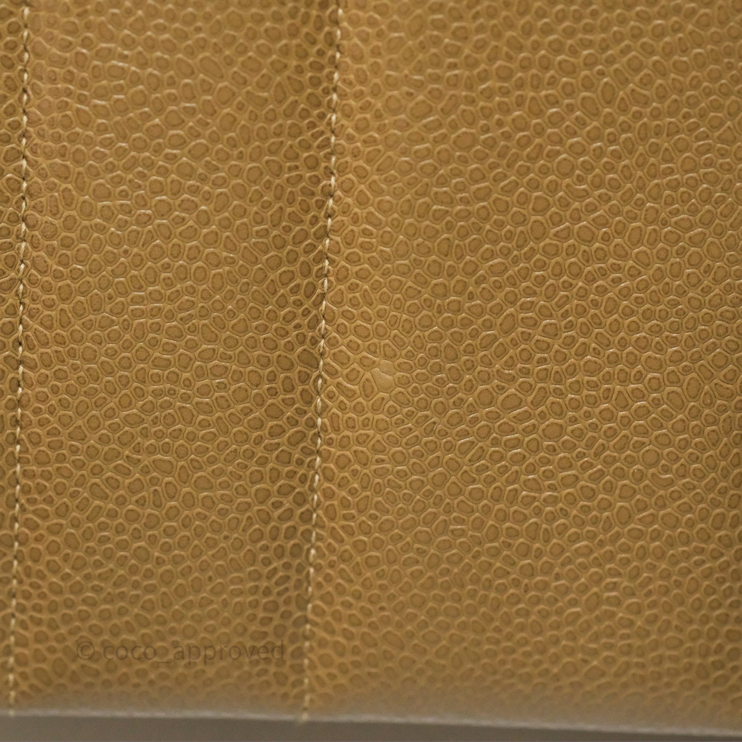 Chanel Vintage Vertical Quilted Jumbo Single Flap Beige Caviar 24K Gold Hardware