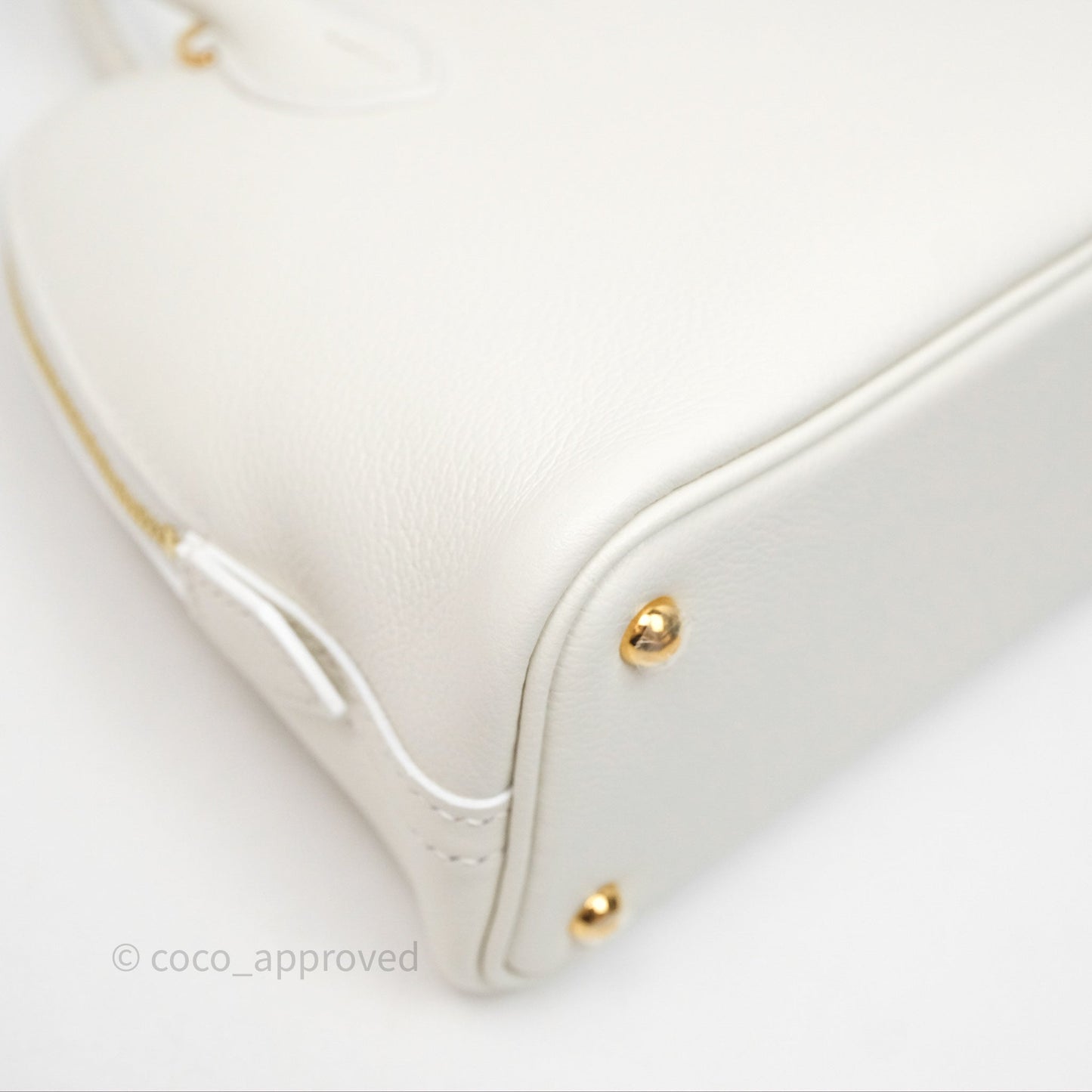 Hermès Bolide Mini 1923 Blanc 01 Evercolor Gold Hardware