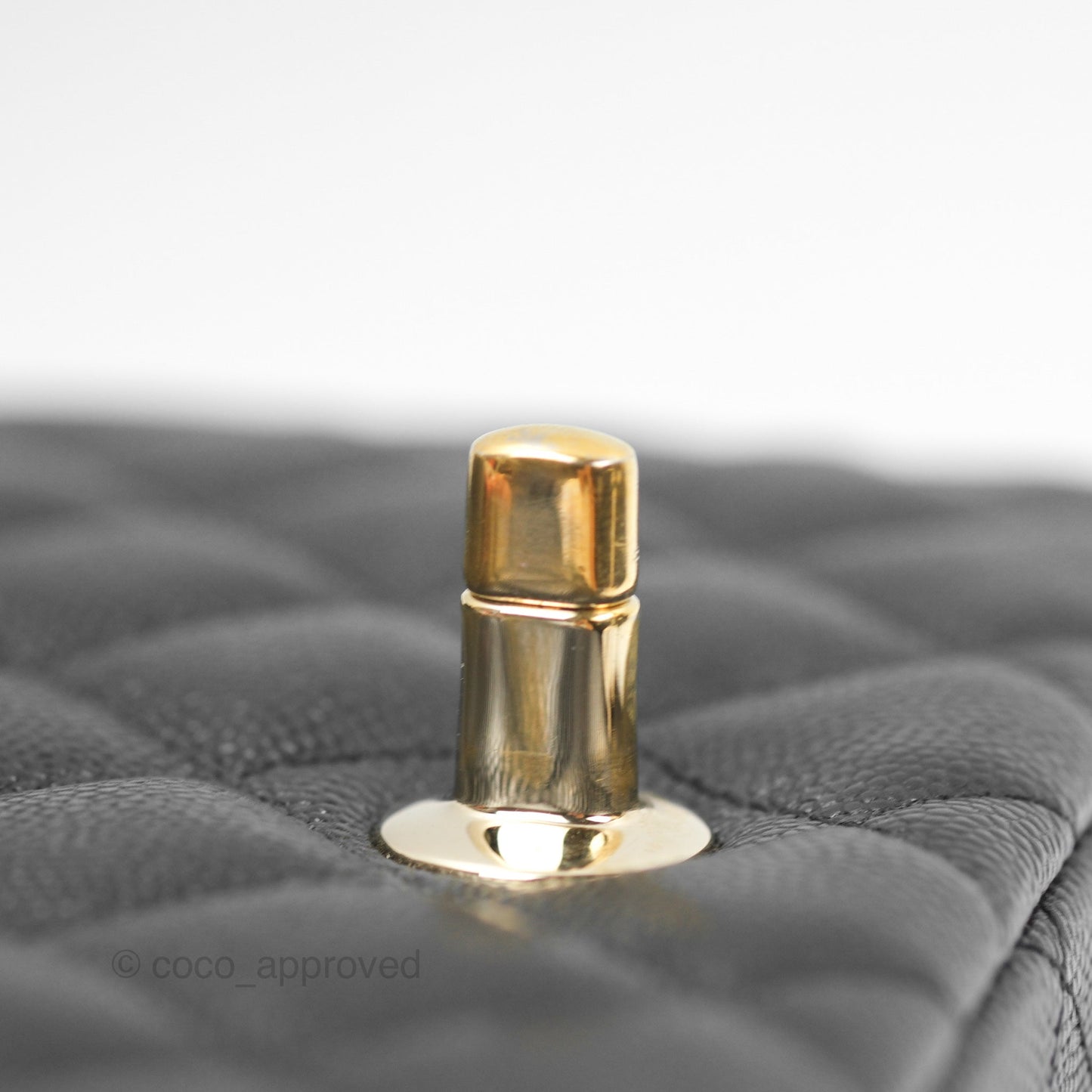 Chanel Quilted Mini Square Flap Black Caviar Gold Hardware