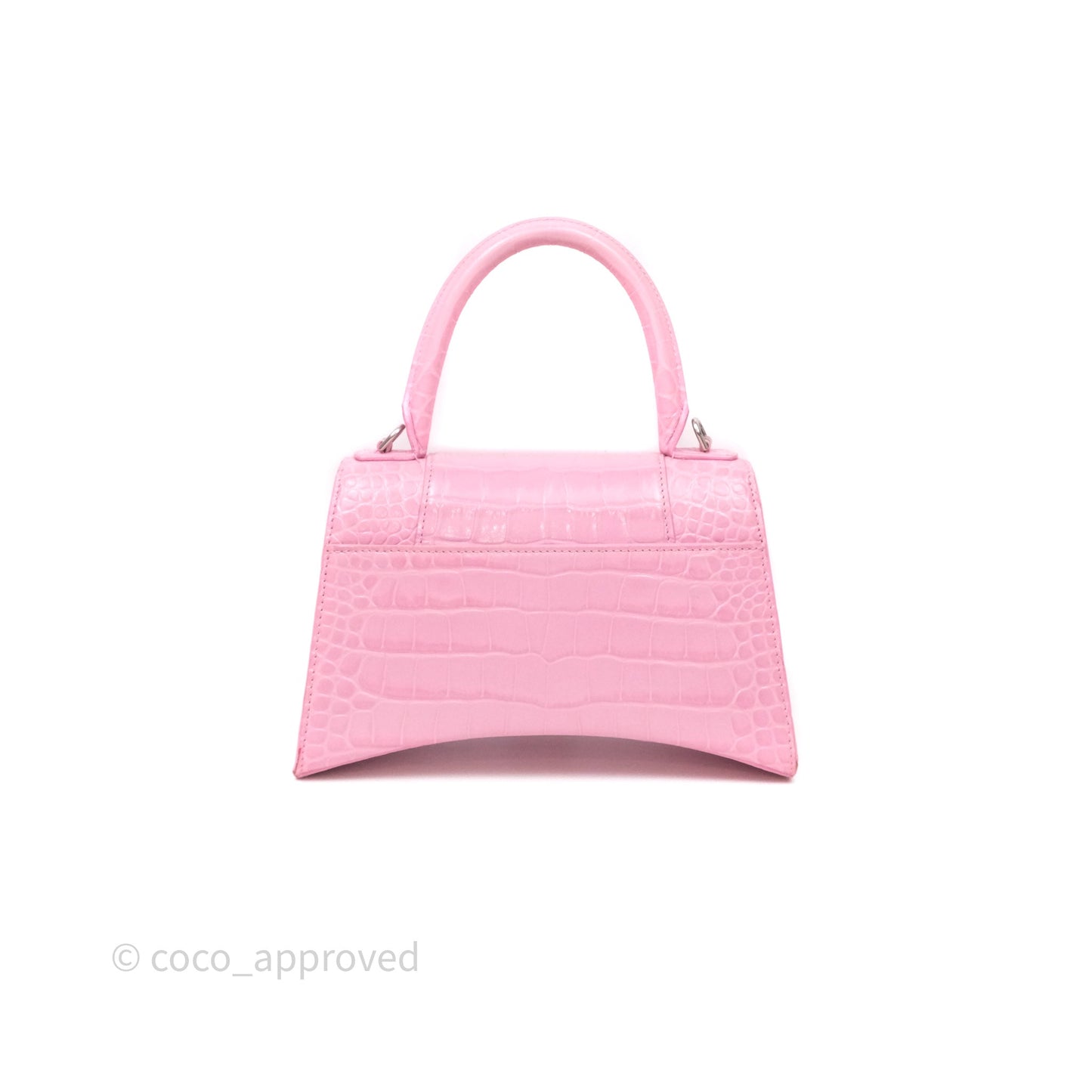 Balenciaga Small Hourglass Embossed Bag Pink