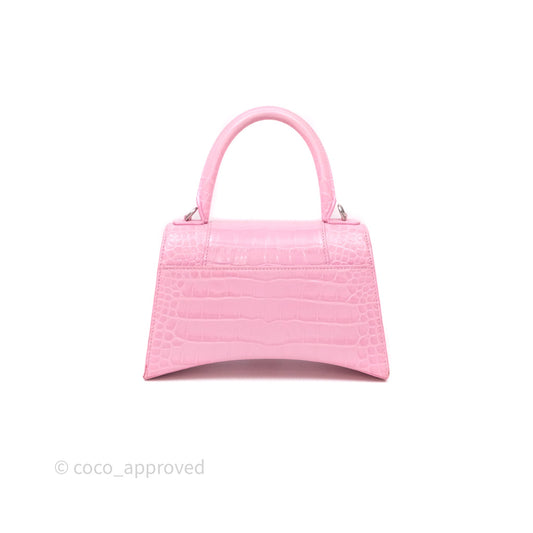 Balenciaga Small Hourglass Embossed Bag Pink