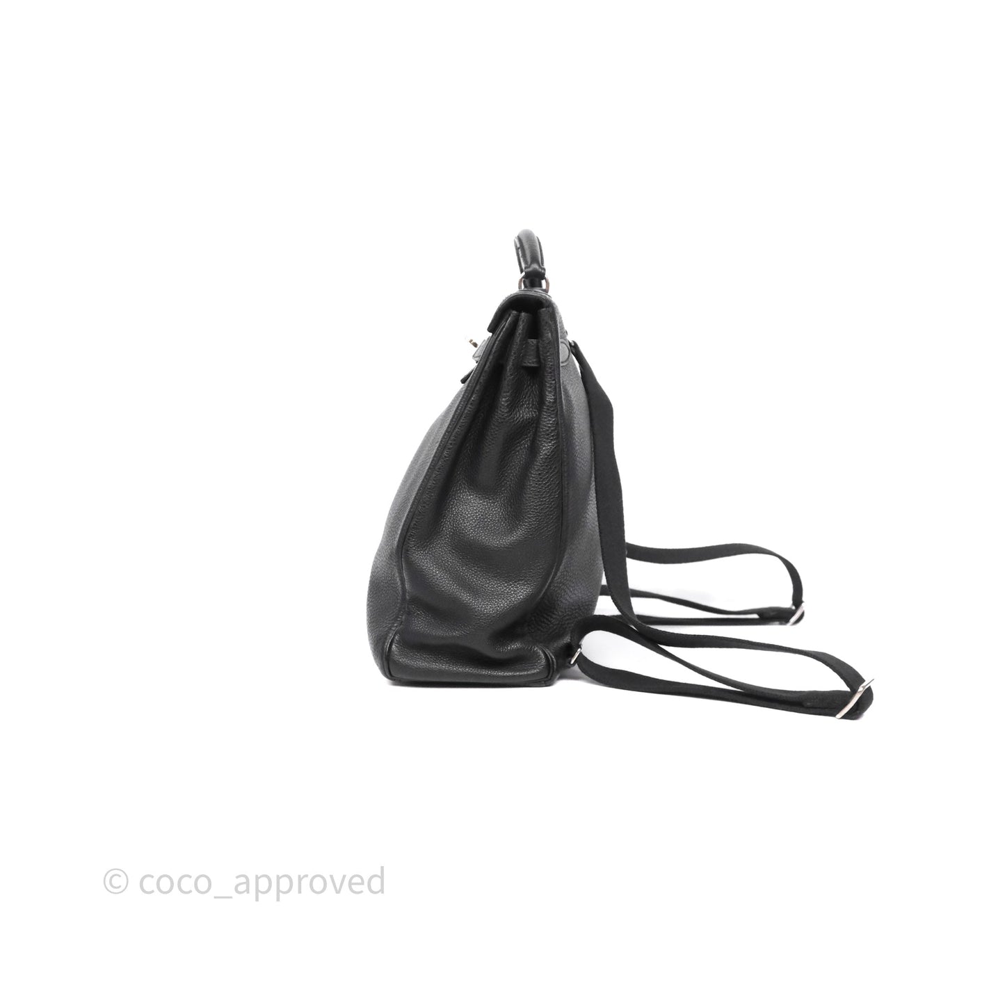 Hermès Kelly Ado Backpack GM Black Noir 89 Togo Palladium Hardware