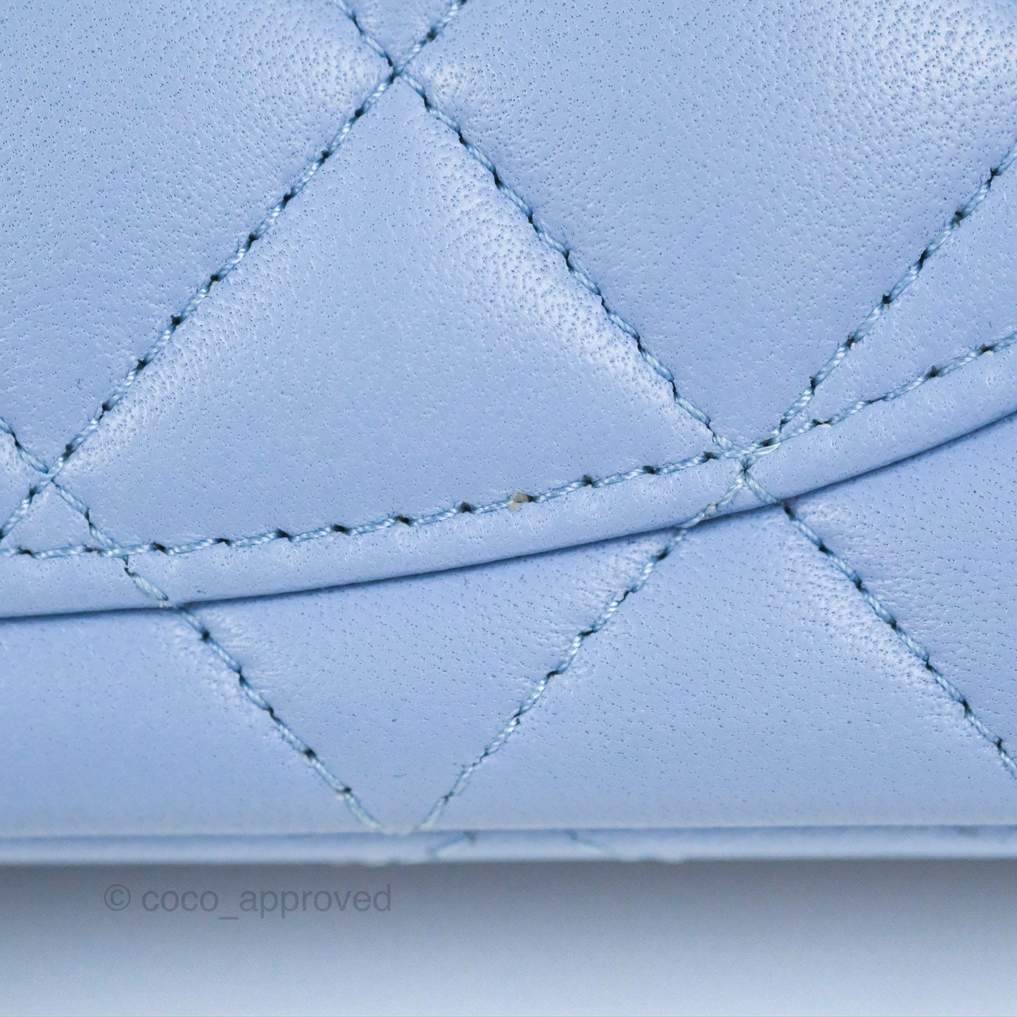 Chanel Small Classic Quilted Flap Blue Sky Lambskin Gold Hardware 21C