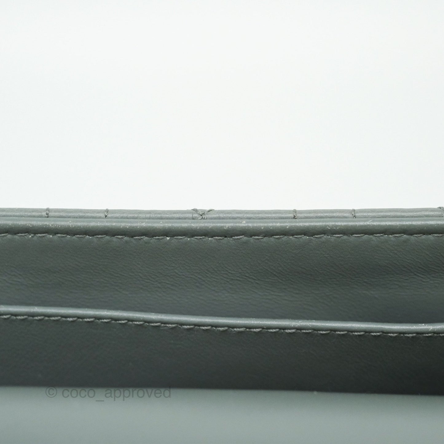 Dior Small Caro Bag Grey Supple Cannage Calfskin