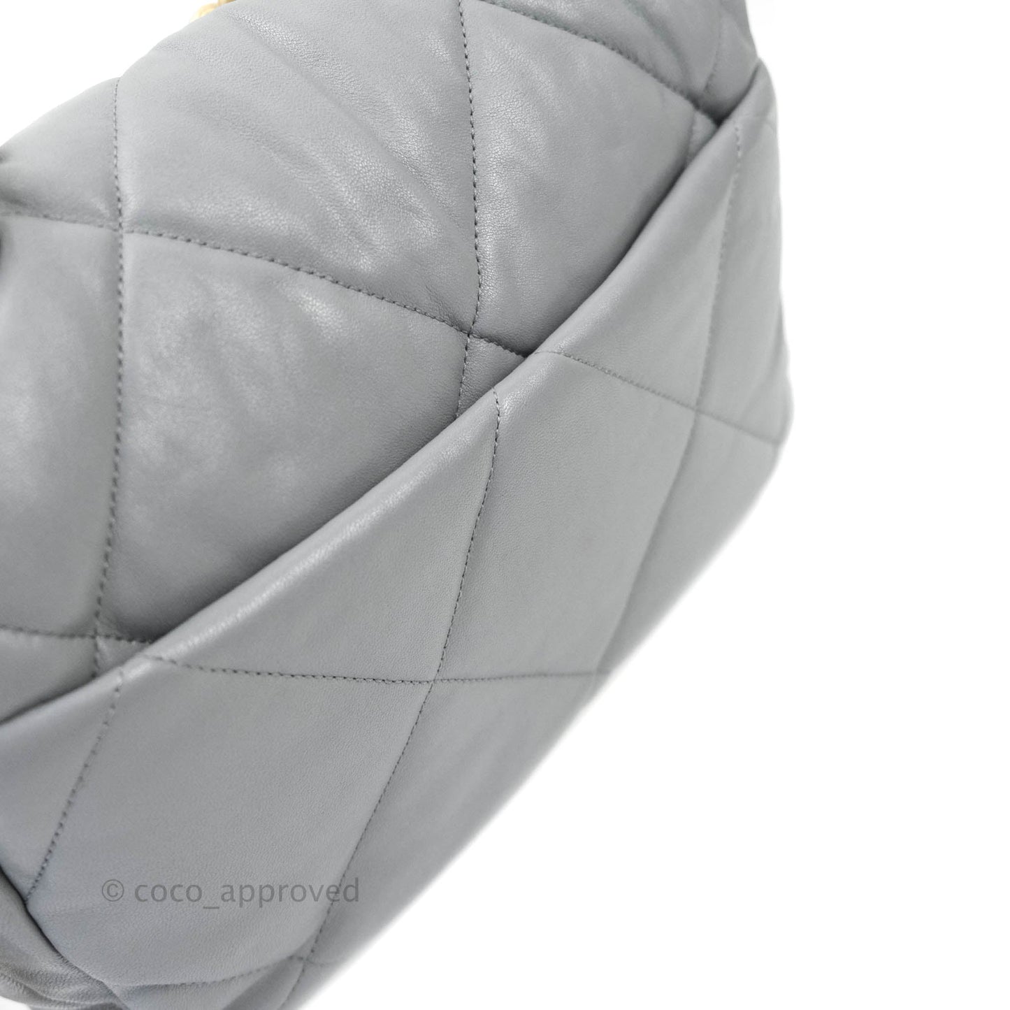 Chanel 19 Medium Grey Mixed Hardware Goatskin