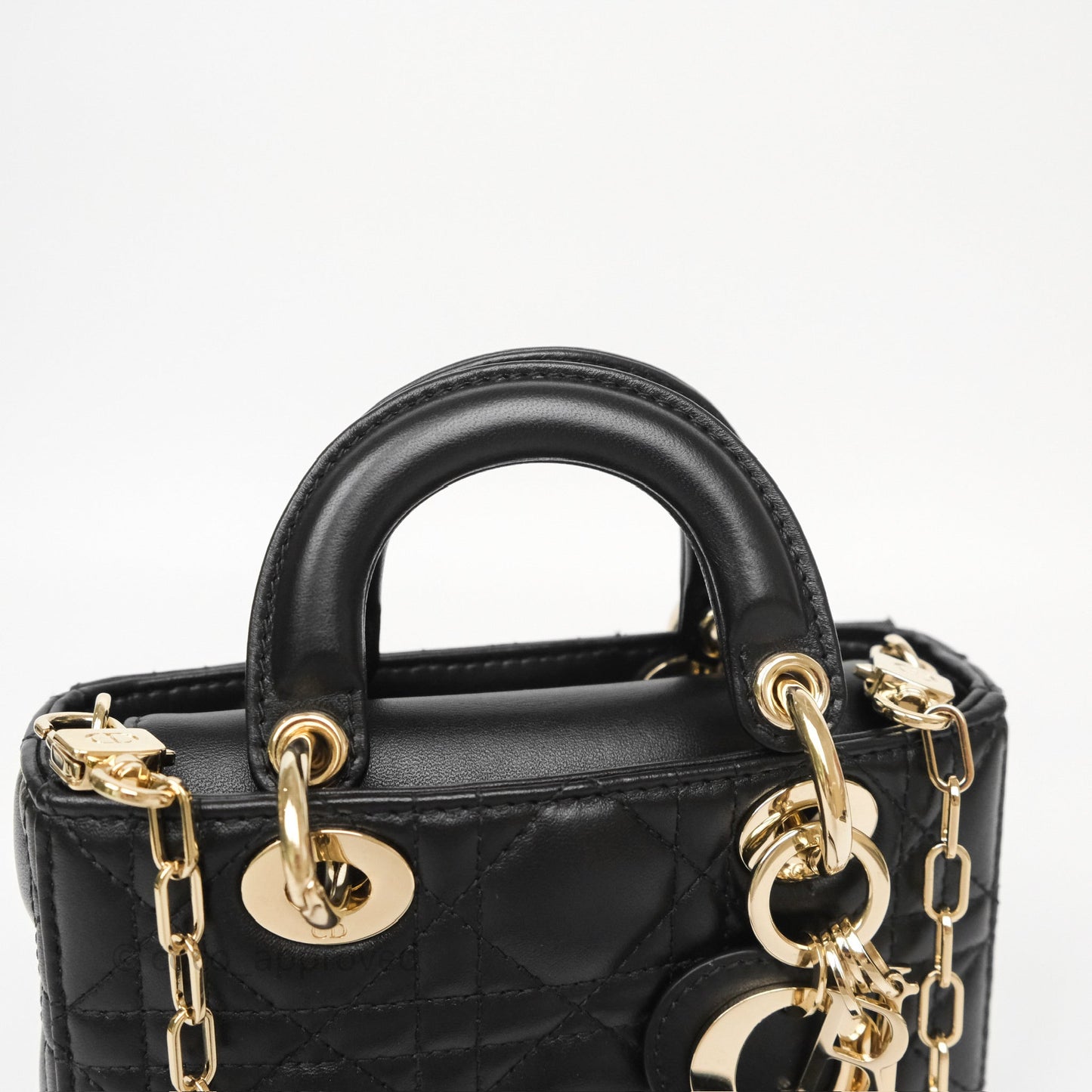 Christian Dior Lady D-Joy Micro Bag Antique Black Lambskin