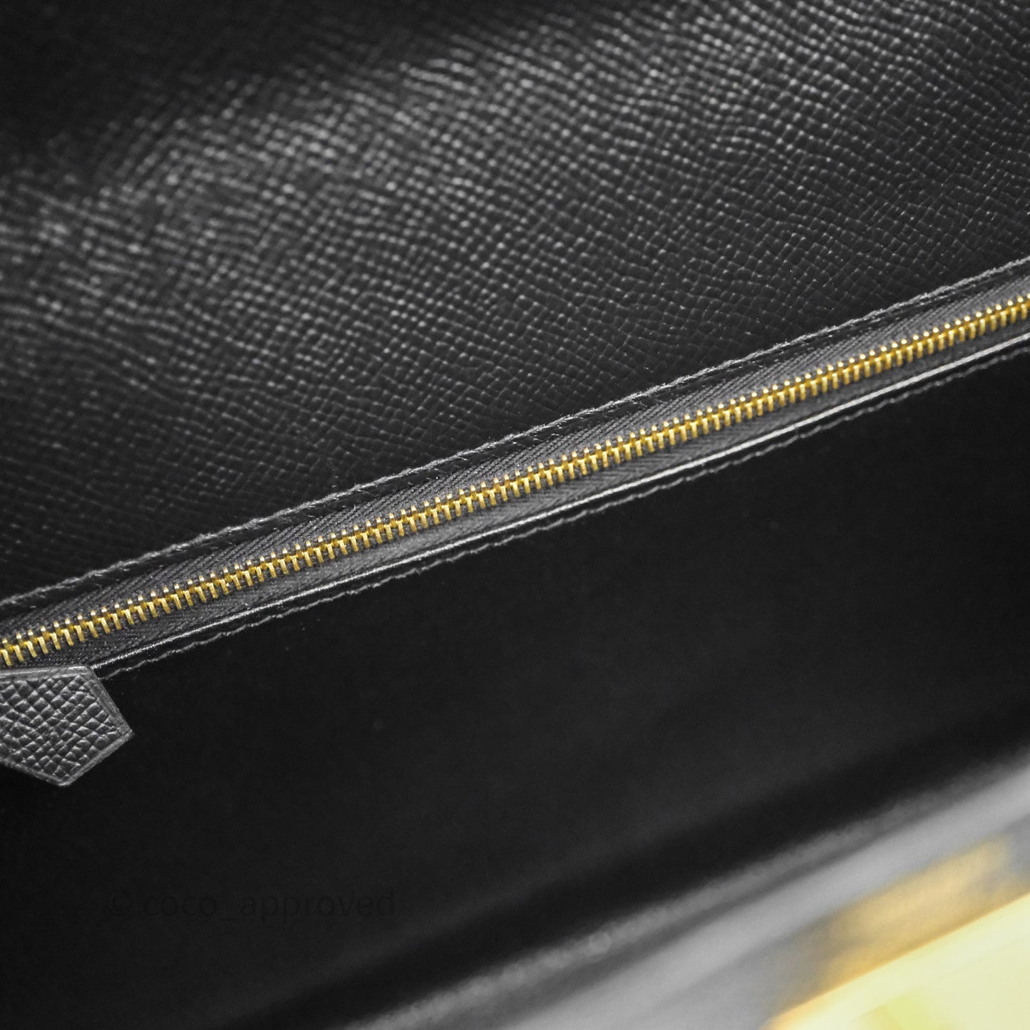 Hermès Kelly 28 Sellier Black Noir 89 Epsom Gold Hardware
