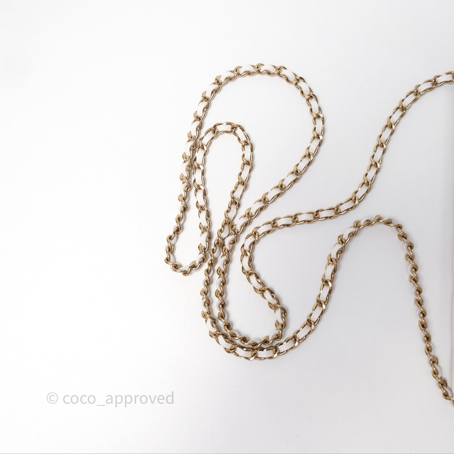 Chanel Crystal CC Wallet on Chain WOC White Caviar Gold Hardware