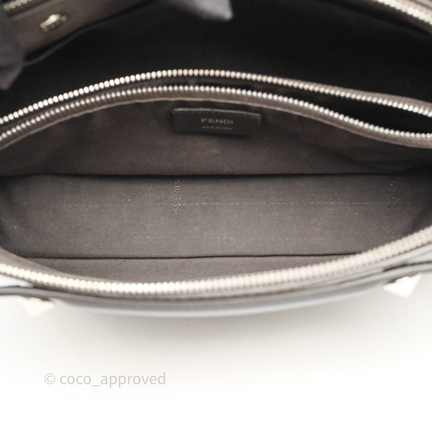 Fendi By The Way Medium Leather Satchel Dark Grey Bag