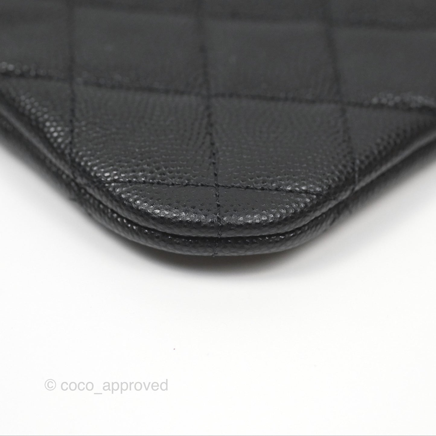 Chanel Quilted Mini O Case Black Caviar Gold Hardware