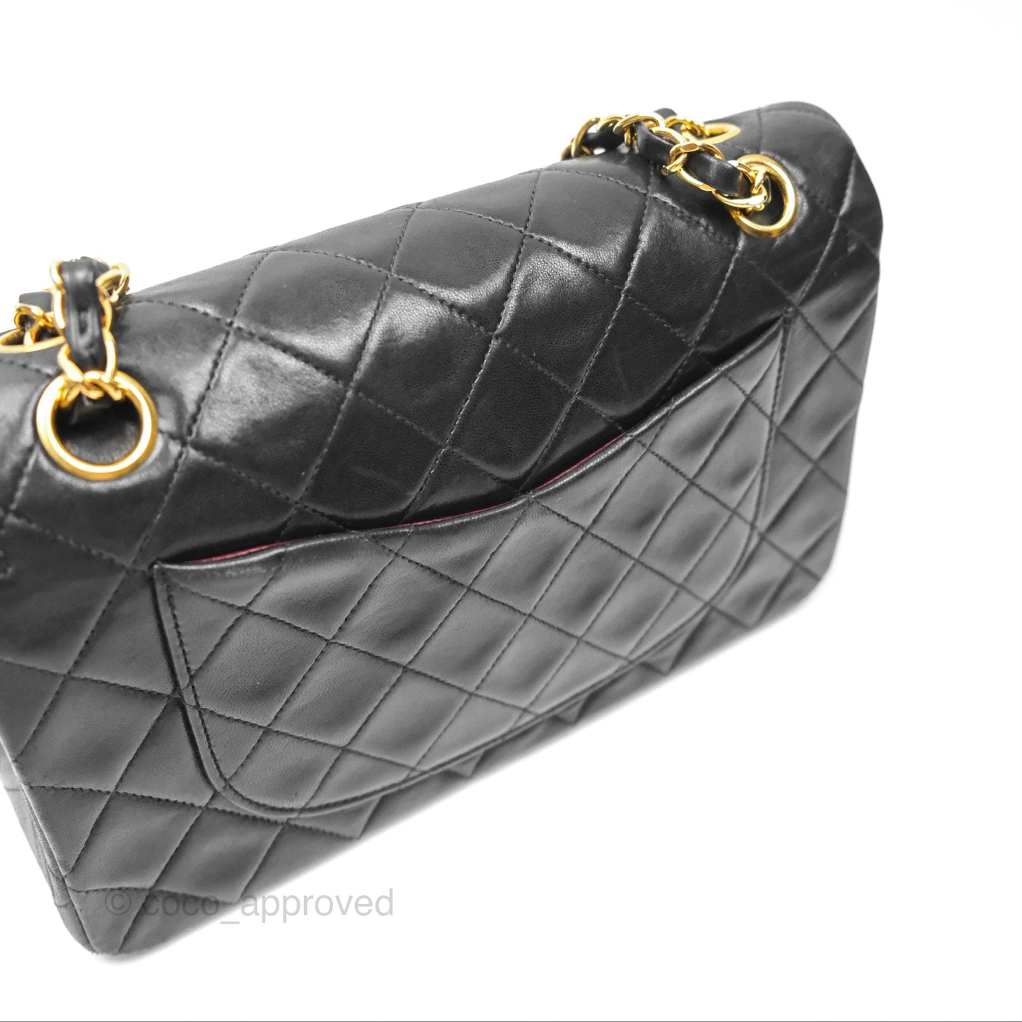 Chanel Classic Vintage Small Flap Black Lambskin 24K Gold Hardware