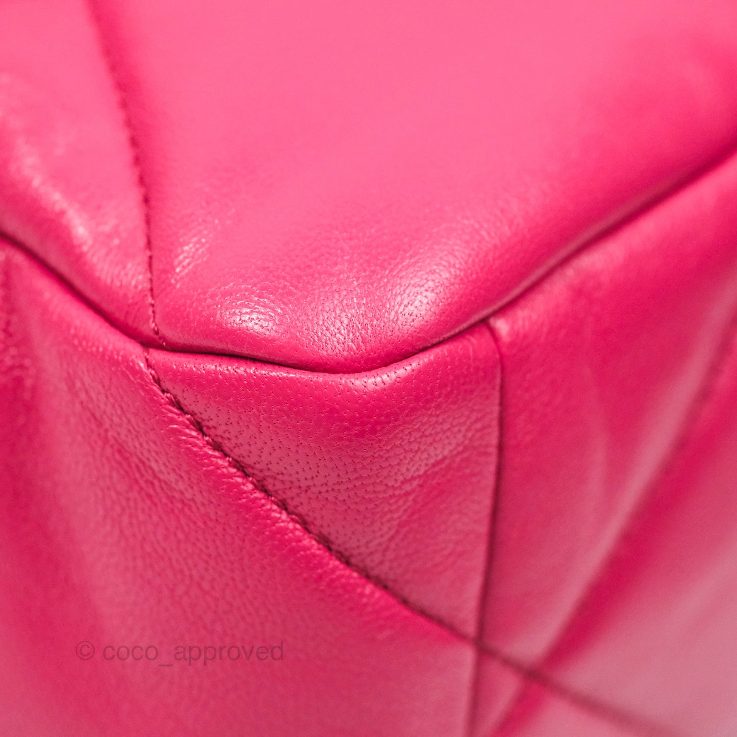 Chanel 19 Large (Medium) Dark Pink Goatskin Mixed Hardware