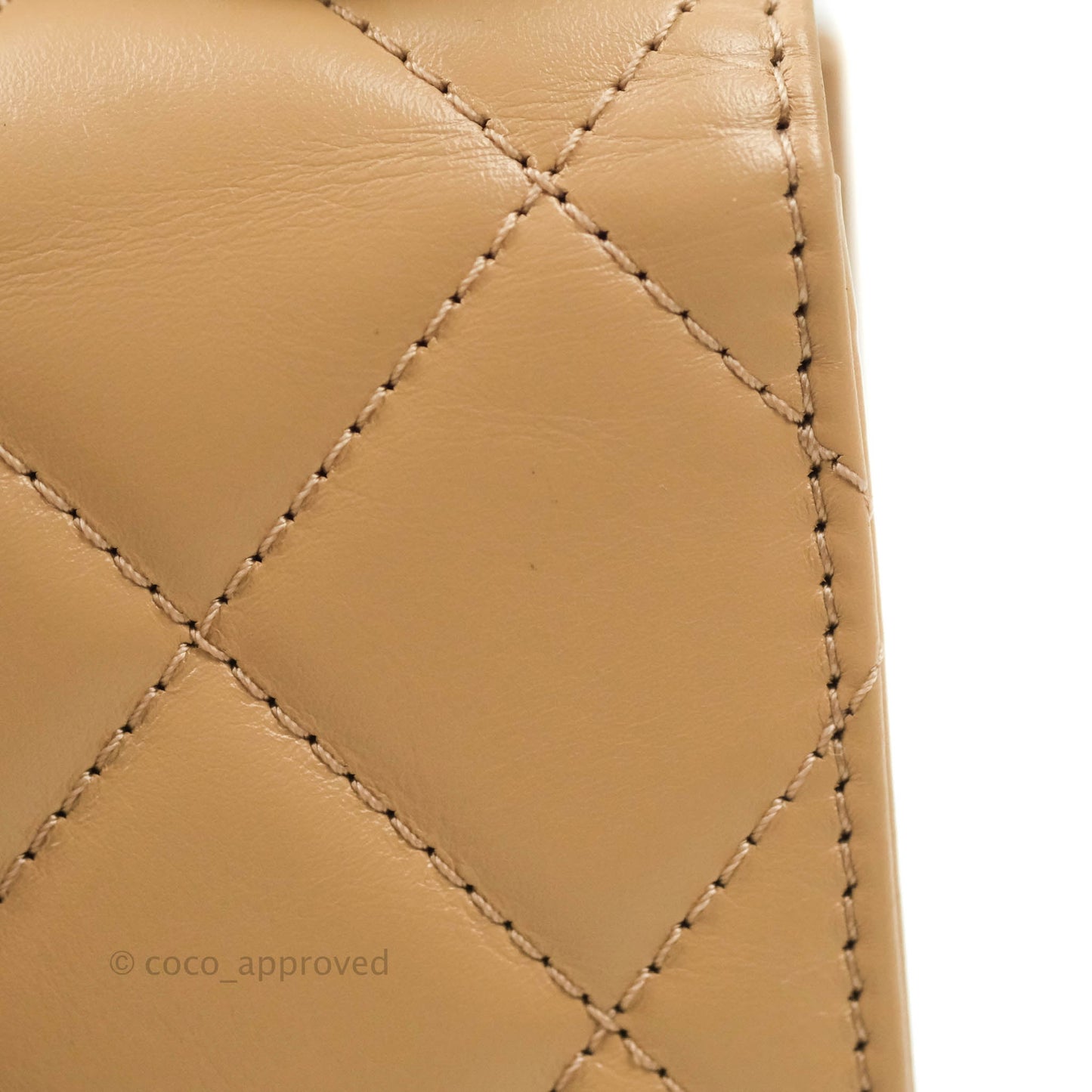Chanel Quilted Mini Perfect Fit Adjustable Beige Calfskin Gold Hardware 21A