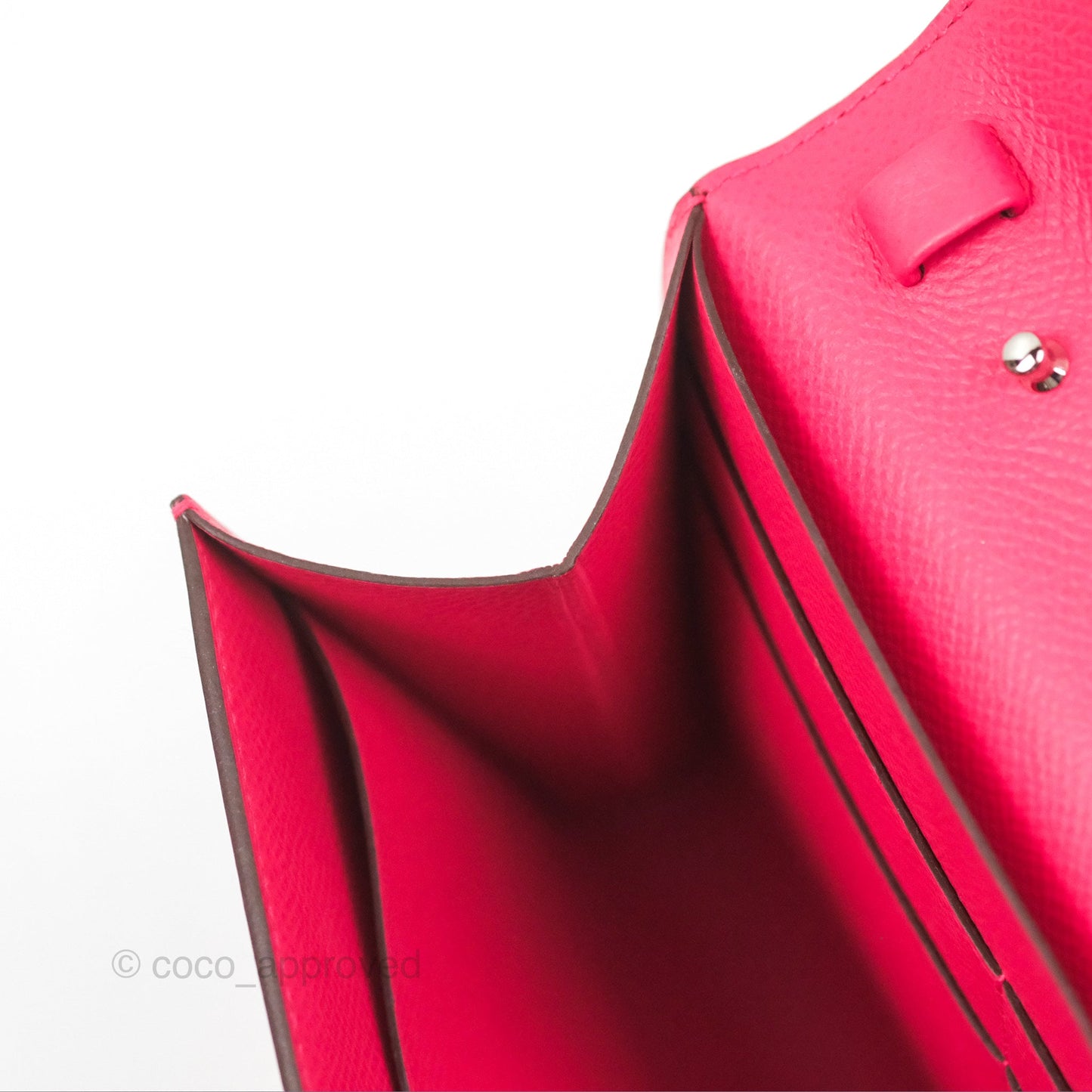 Hermès Clic 16 Wallet On Chain Rose Extreme Epsom Palladium Hardware