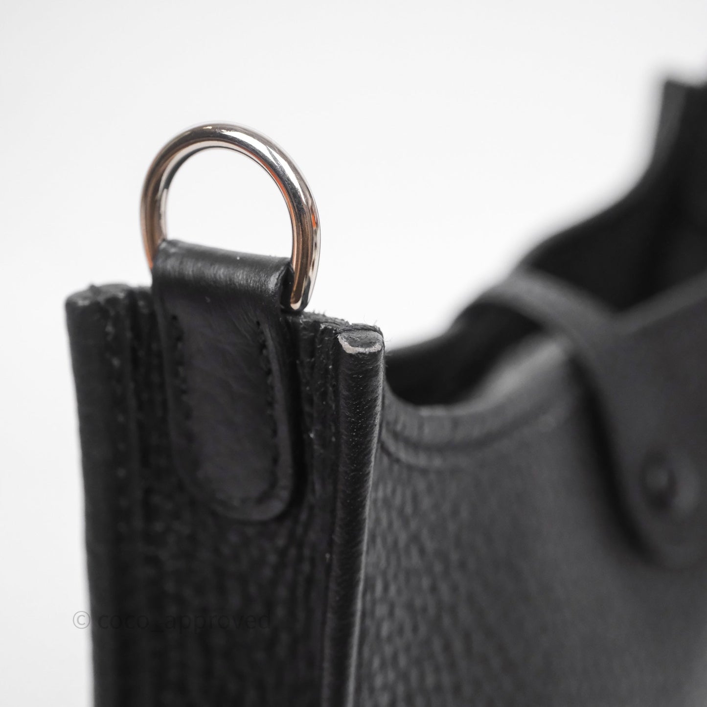 Hermès Mini Evelyne 16 Noir 89 Clemence Palladium Hardware