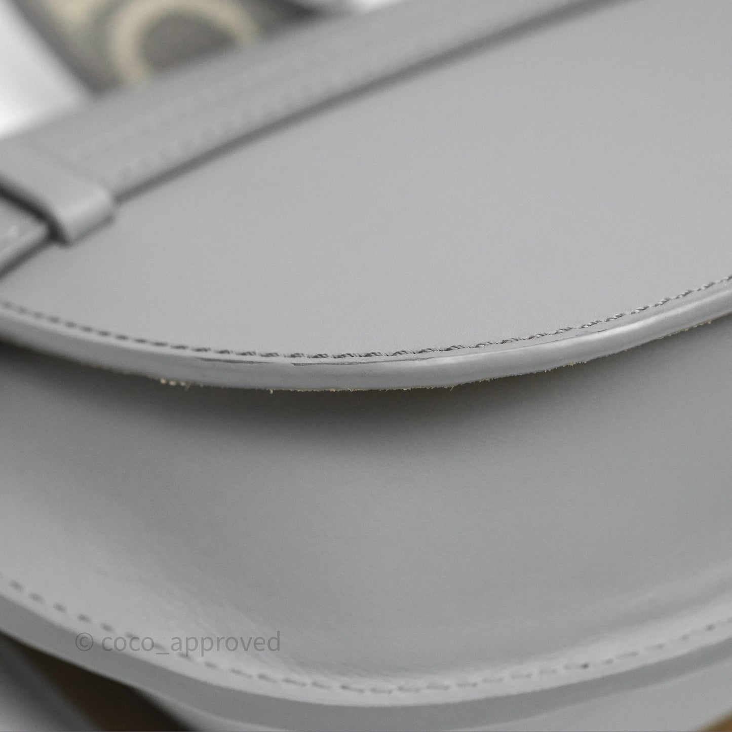 Loewe Mini Gate Dual Bag in Soft Calfskin & Jacquard Strap Light Grey