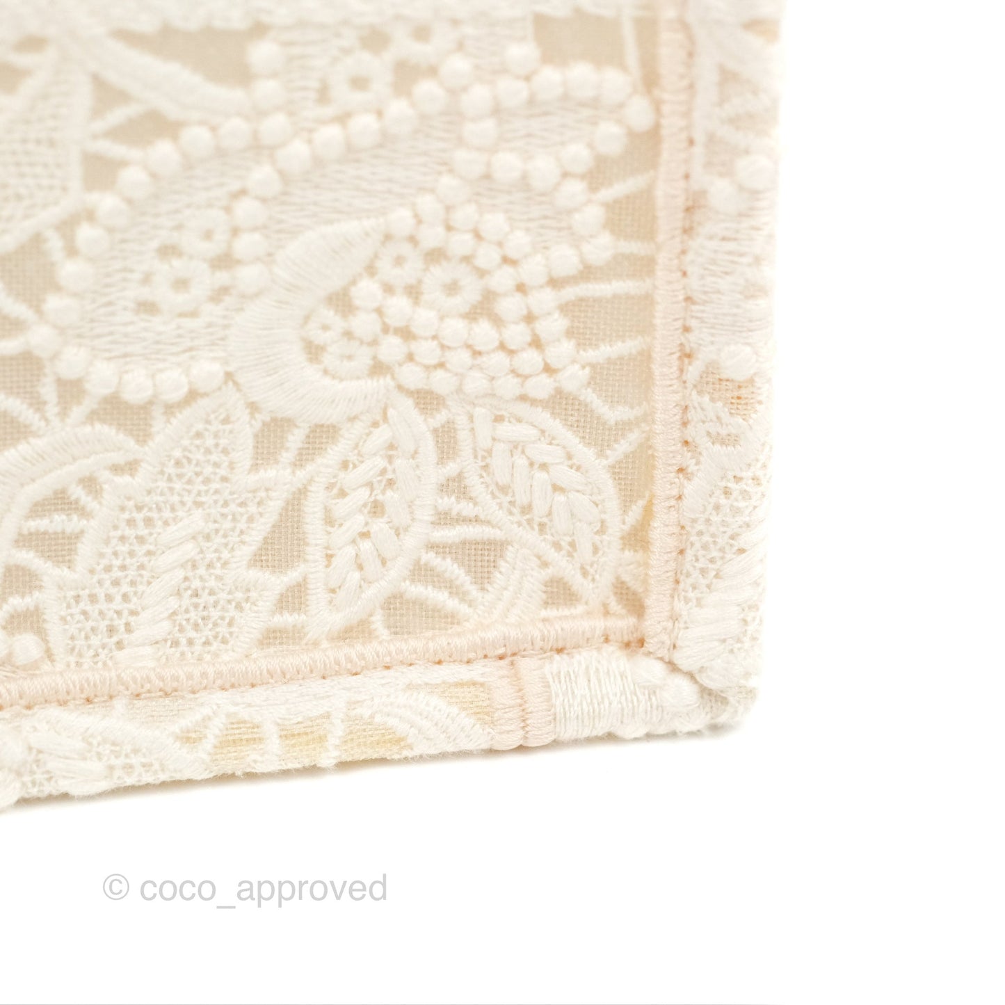 Dior Small Book Tote Natural Macramé-Effect Embroidery