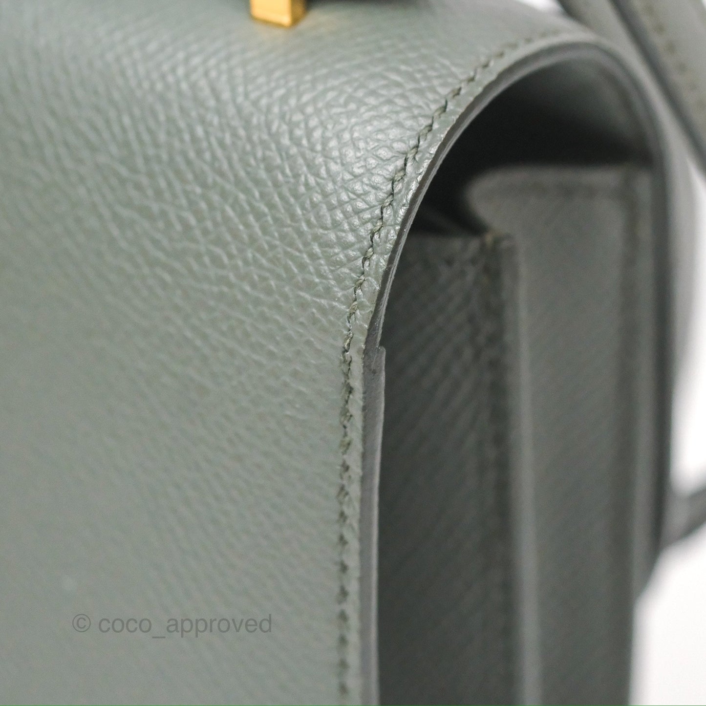 Hermès Constance Mini 18cm Vert Amande Epsom Gold Hardware