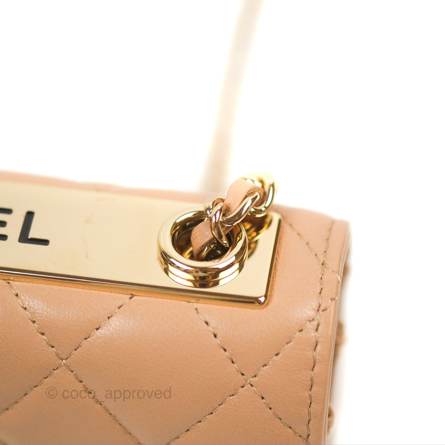 Chanel Mini Trendy WOC Beige Lambskin Gold Hardware 22B