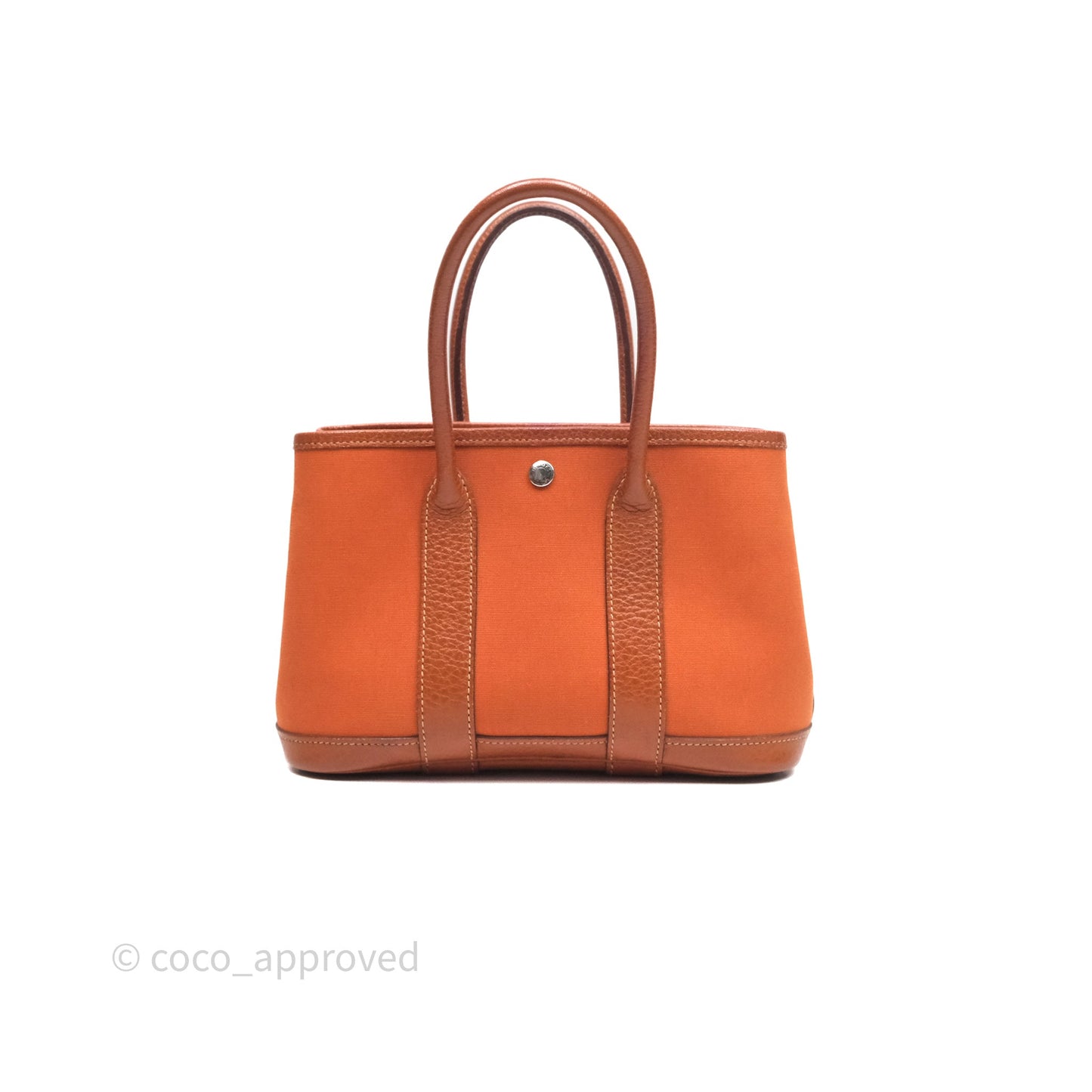 Hermès Mini Garden Party 23 Terre Battue/Cuivre Canvas