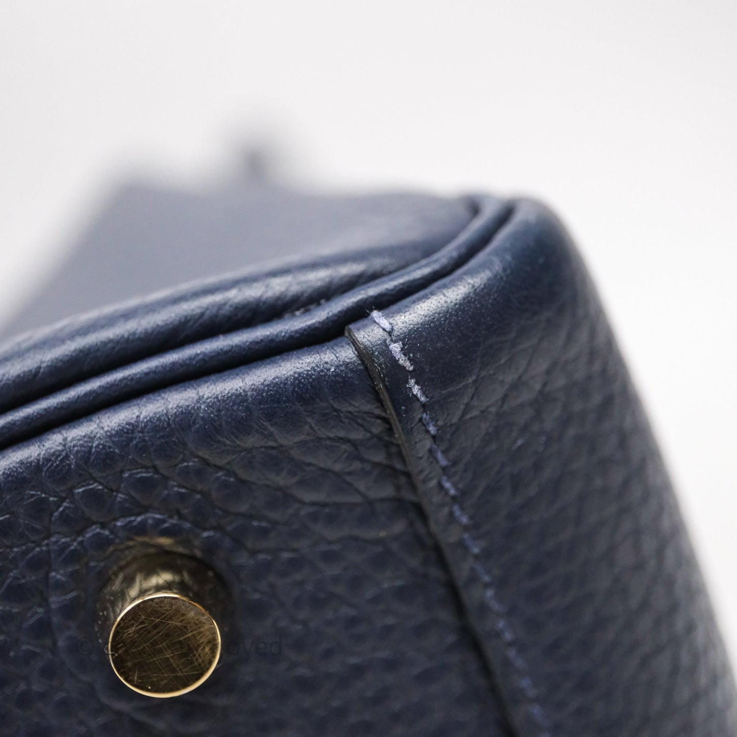 Hermès Lindy 30 Bleu Nuit 2Z Clemence Gold Hardware